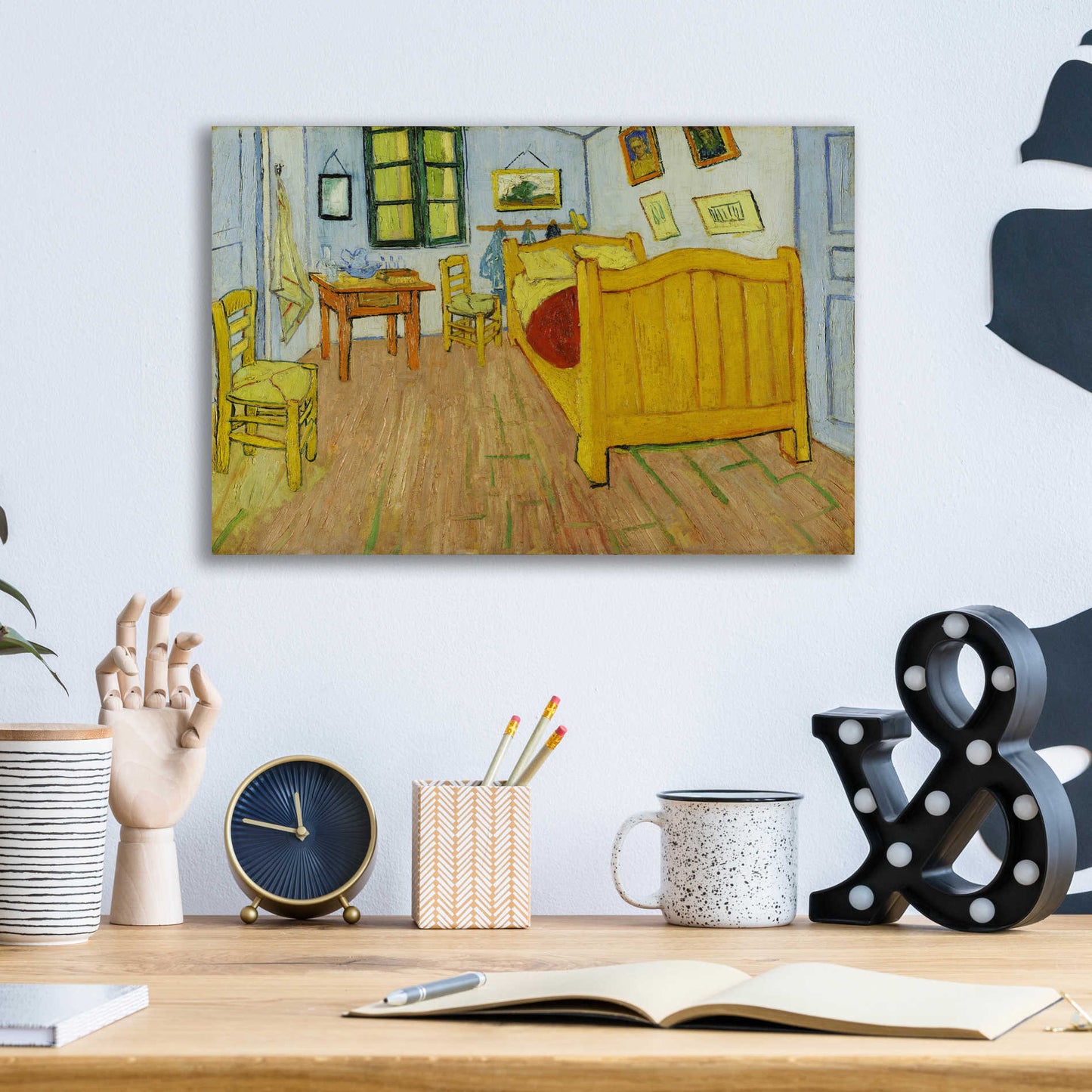 Epic Art 'Bedroom in Arles' by Vincent van Gogh, Acrylic Glass Wall Art,16x12