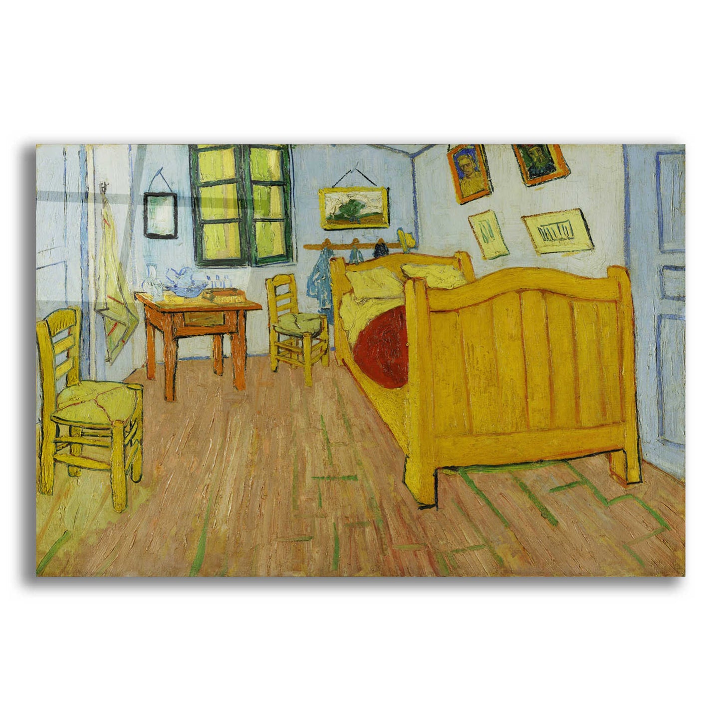 Epic Art 'Bedroom in Arles' by Vincent van Gogh, Acrylic Glass Wall Art,16x12