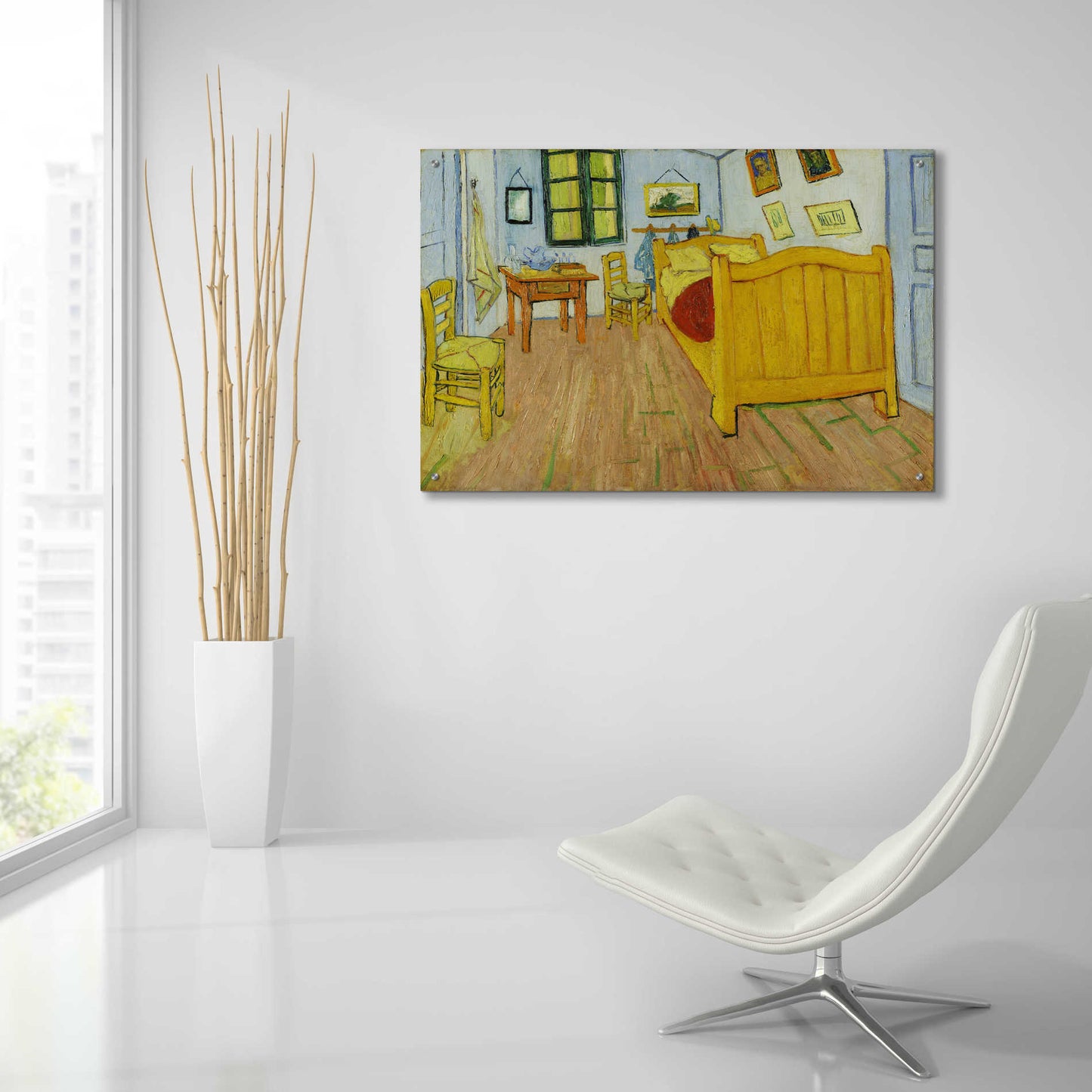 Epic Art 'Bedroom in Arles' by Vincent van Gogh, Acrylic Glass Wall Art,36x24