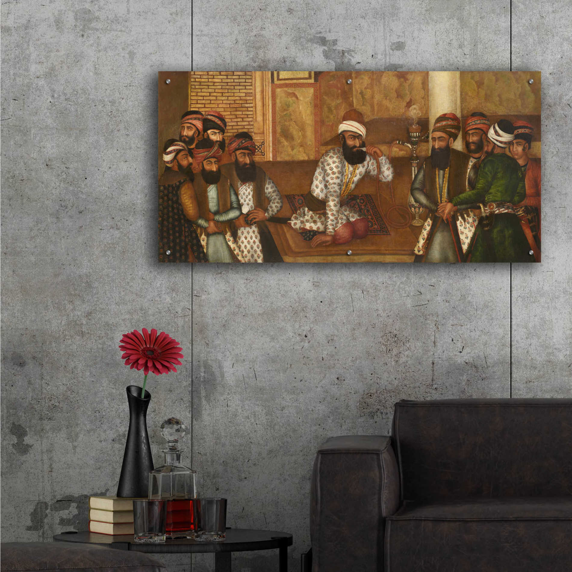 Epic Art 'The Royal Court of Karim Khan' by Mohammad Sadiq, Acrylic Glass Wall Art,48x24