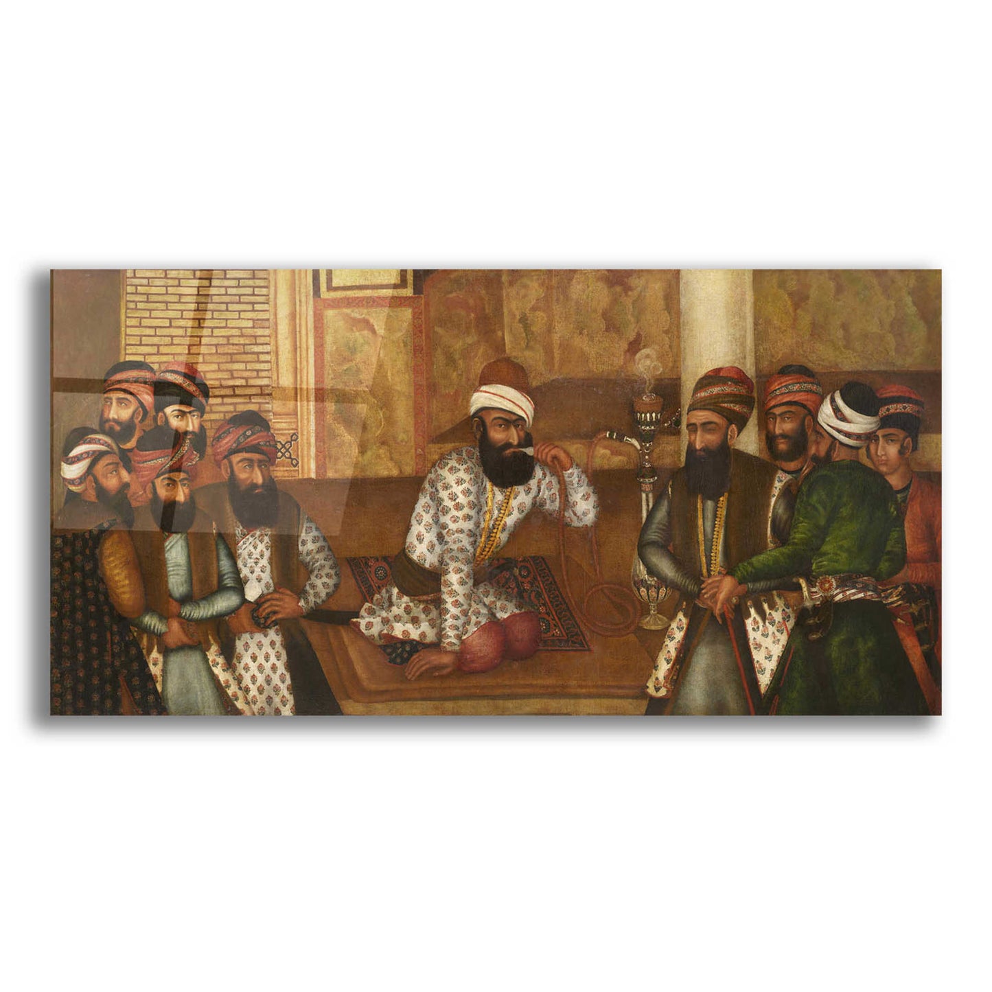 Epic Art 'The Royal Court of Karim Khan' by Mohammad Sadiq, Acrylic Glass Wall Art,24x12x1.1x0,40x20x1.74x0,60x30x1.74x0
