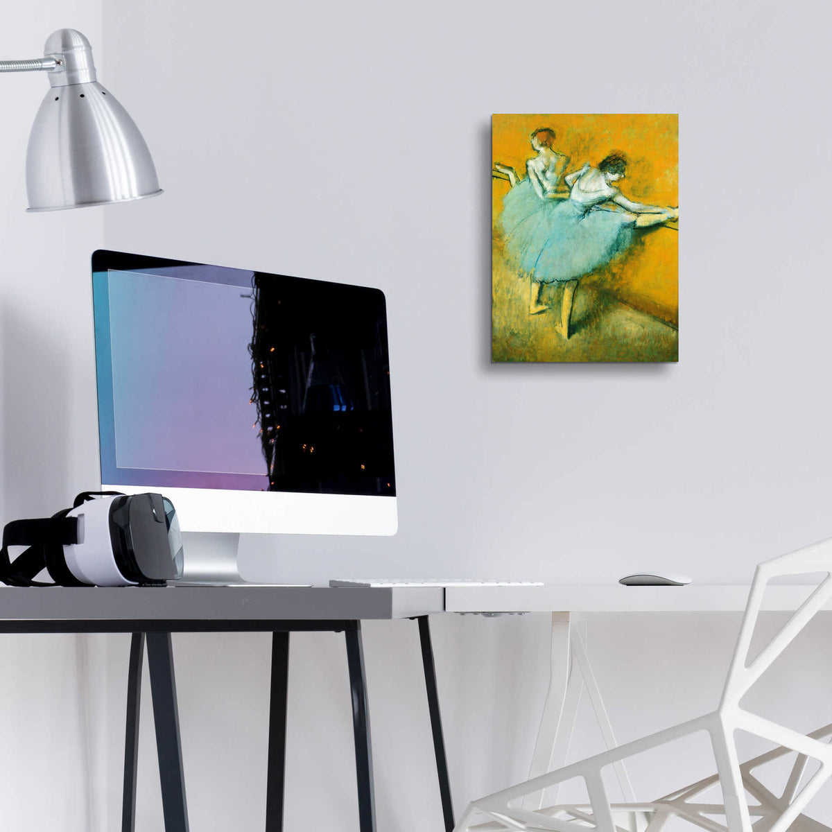 Epic Art 'Dancers at the Barre' by Edgar Degas, Acrylic Glass Wall Art,12x16