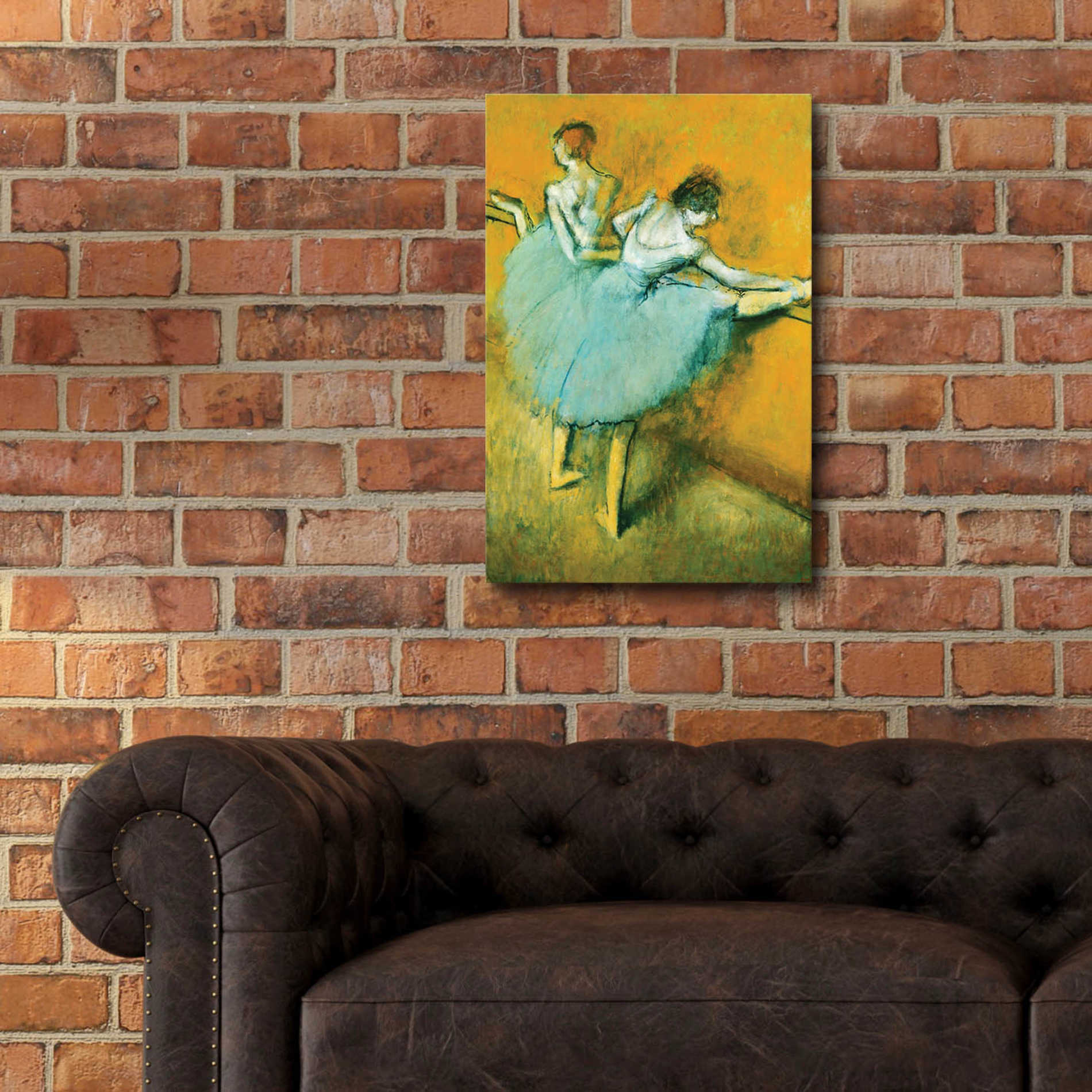 Epic Art 'Dancers at the Barre' by Edgar Degas, Acrylic Glass Wall Art,16x24