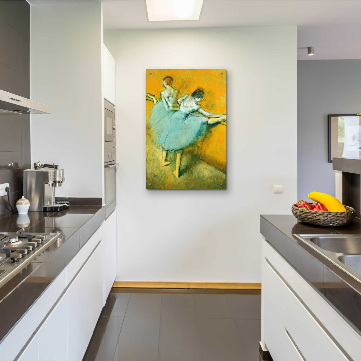 Epic Art 'Dancers at the Barre' by Edgar Degas, Acrylic Glass Wall Art,24x36