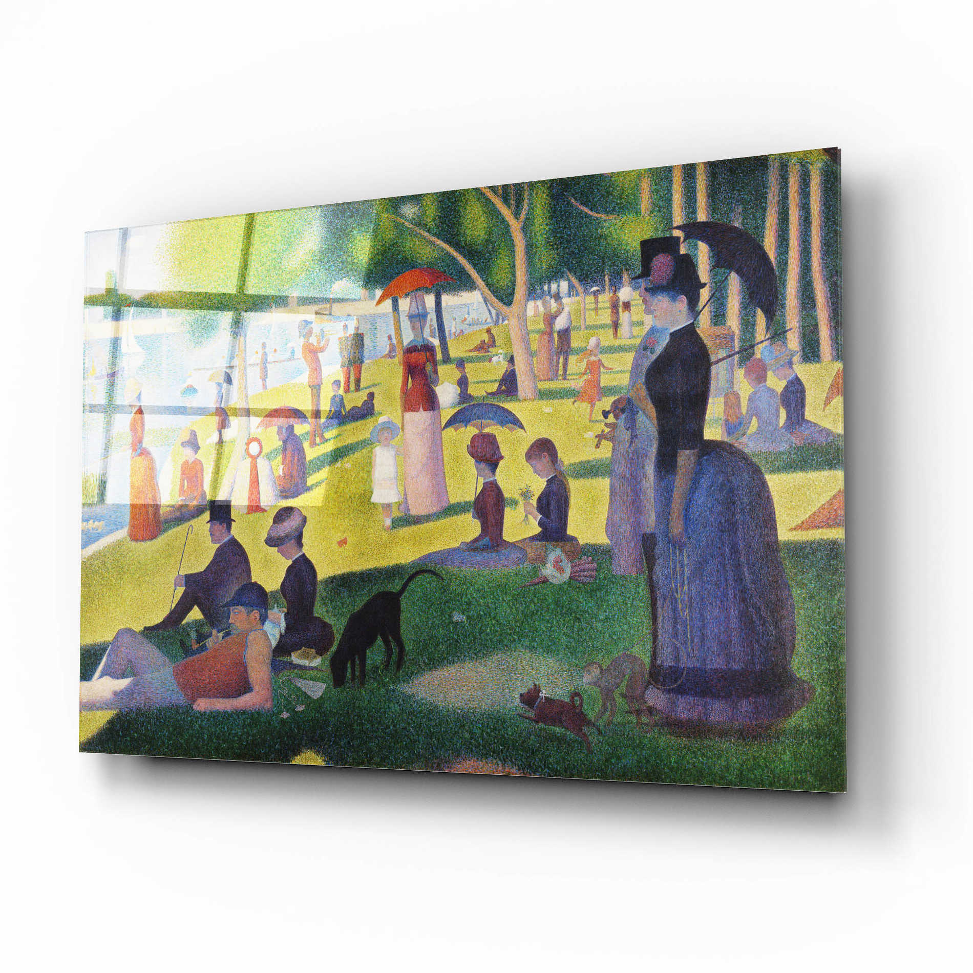 Epic Art 'A Sunday on La Grande Jatte' by Georges Seurat,  Acrylic Glass Wall Art,16x12