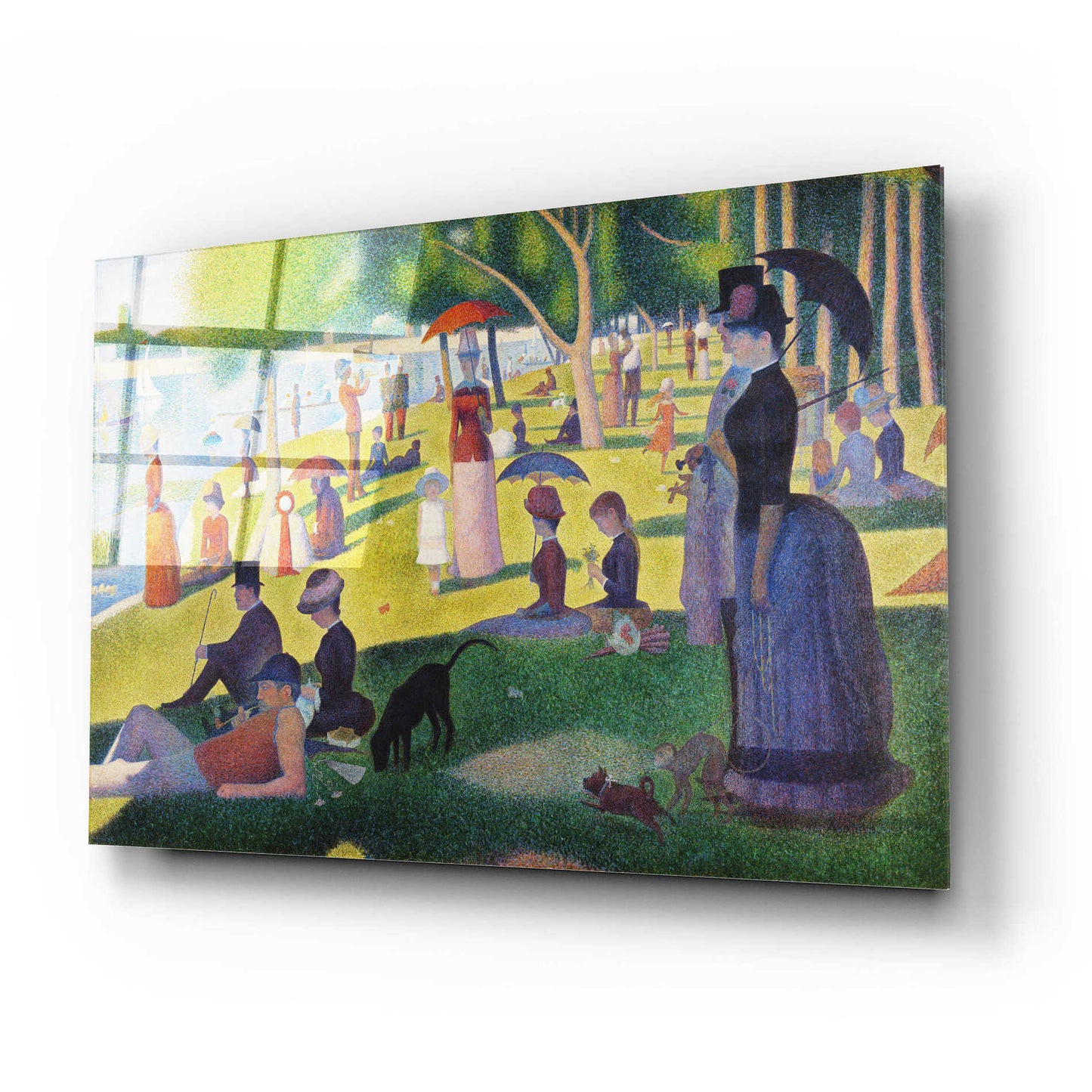 Epic Art 'A Sunday on La Grande Jatte' by Georges Seurat,  Acrylic Glass Wall Art,24x16