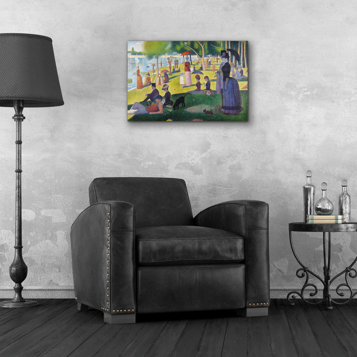 Epic Art 'A Sunday on La Grande Jatte' by Georges Seurat,  Acrylic Glass Wall Art,24x16