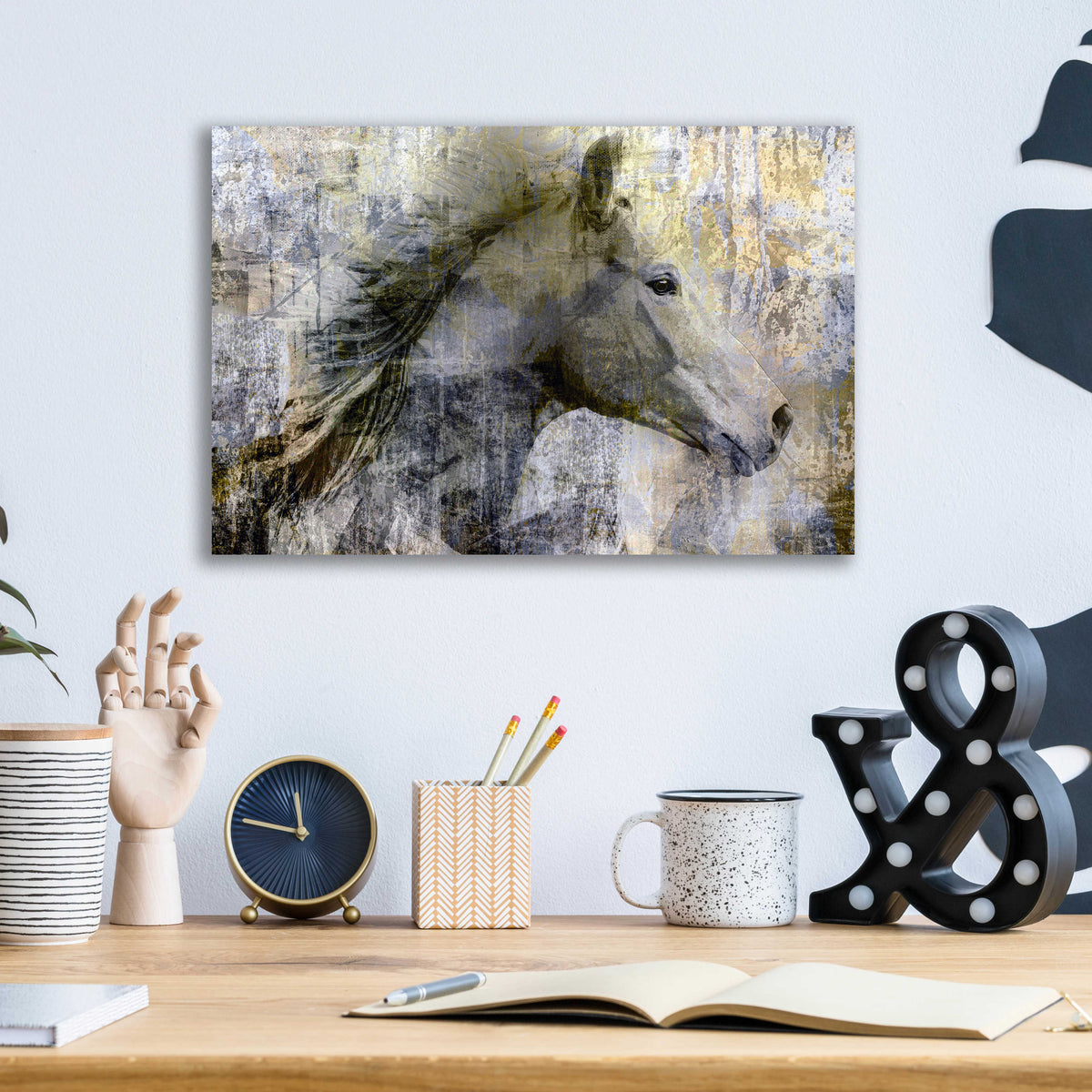 Epic Art 'Vintage Horse,' Acrylic Glass Wall Art,16x12