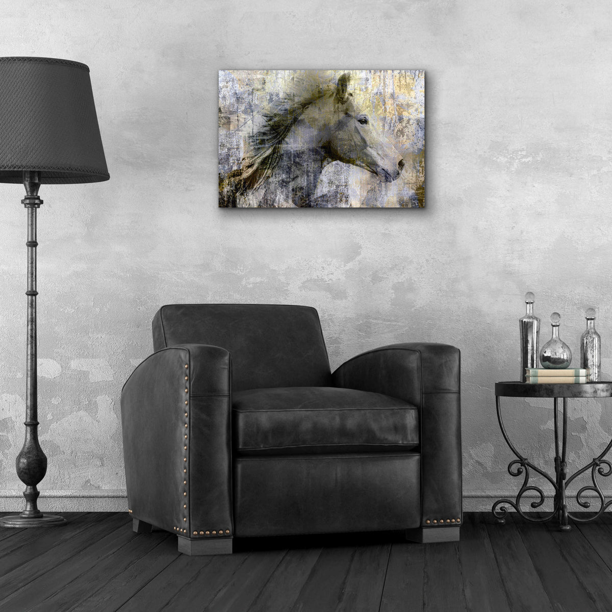 Epic Art 'Vintage Horse,' Acrylic Glass Wall Art,24x16