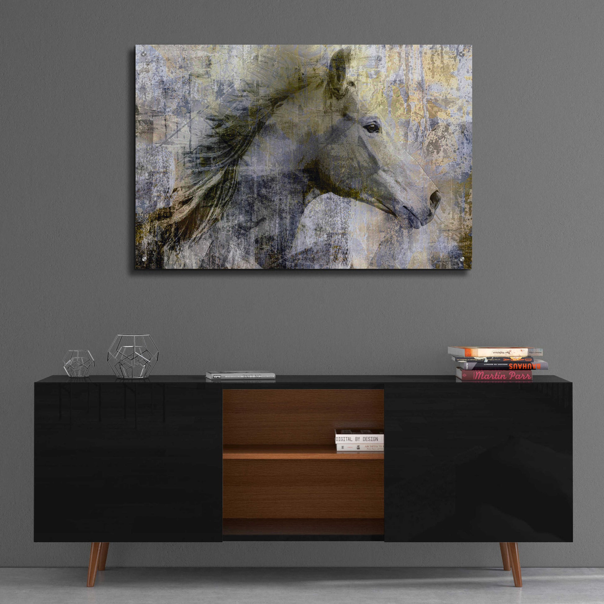 Epic Art 'Vintage Horse,' Acrylic Glass Wall Art,36x24
