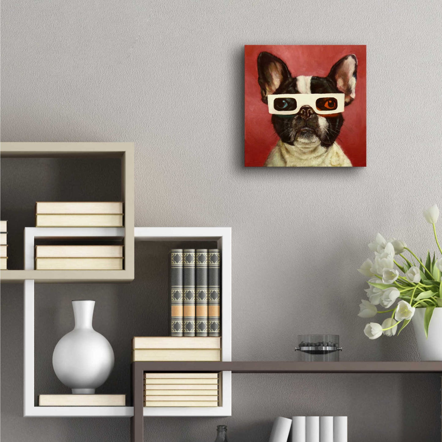 Epic Art '3D Dog' by Lucia Heffernan, Acrylic Glass Wall Art,12x12