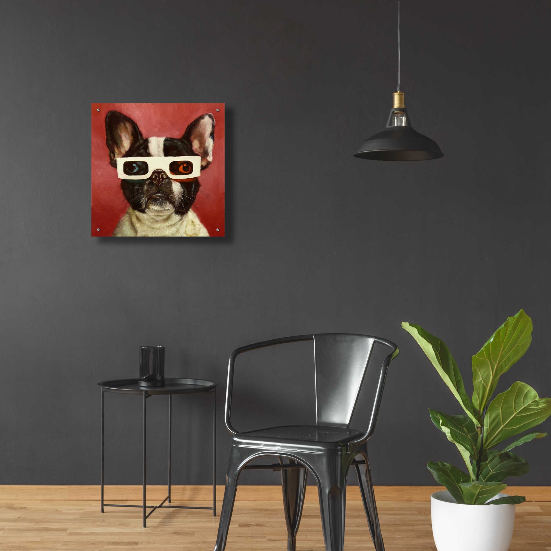 Epic Art '3D Dog' by Lucia Heffernan, Acrylic Glass Wall Art,24x24