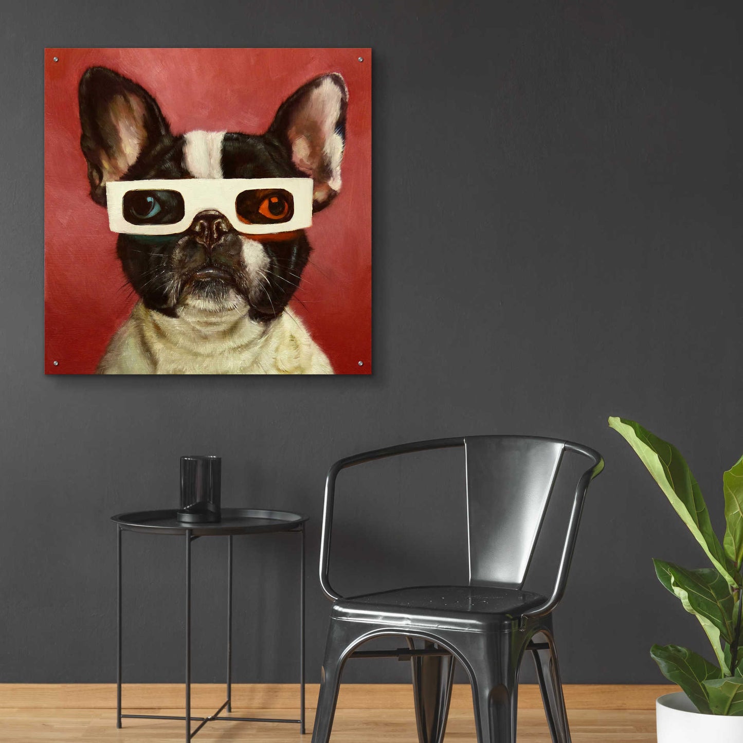 Epic Art '3D Dog' by Lucia Heffernan, Acrylic Glass Wall Art,36x36