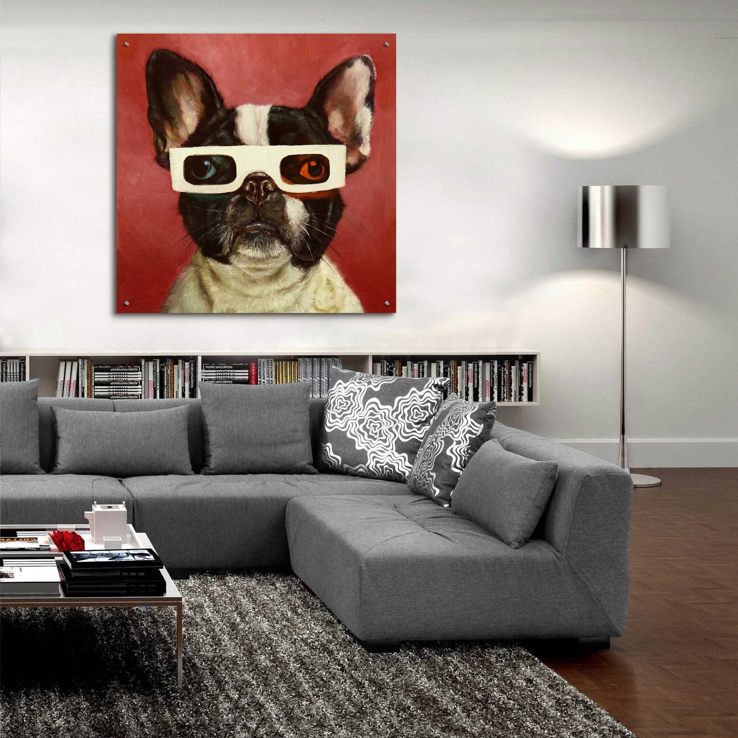 Epic Art '3D Dog' by Lucia Heffernan, Acrylic Glass Wall Art,36x36