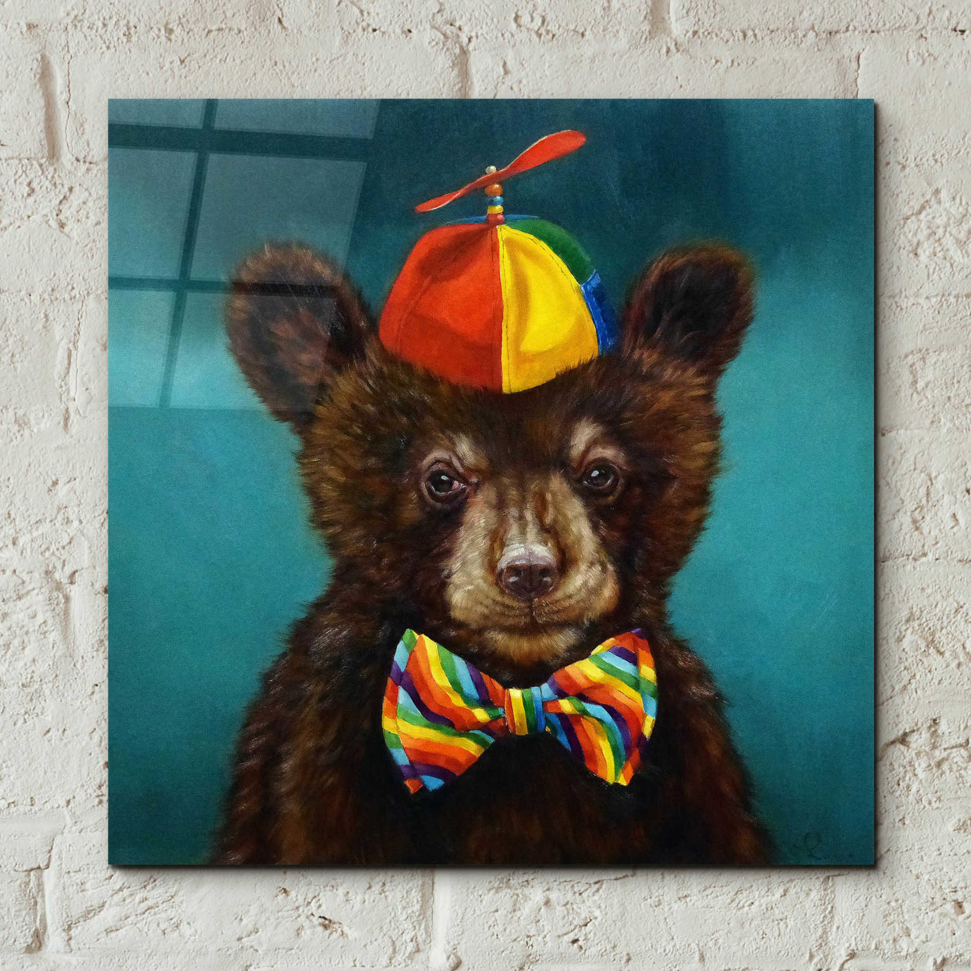 Epic Art 'Baby Bear' by Lucia Heffernan, Acrylic Glass Wall Art,12x12