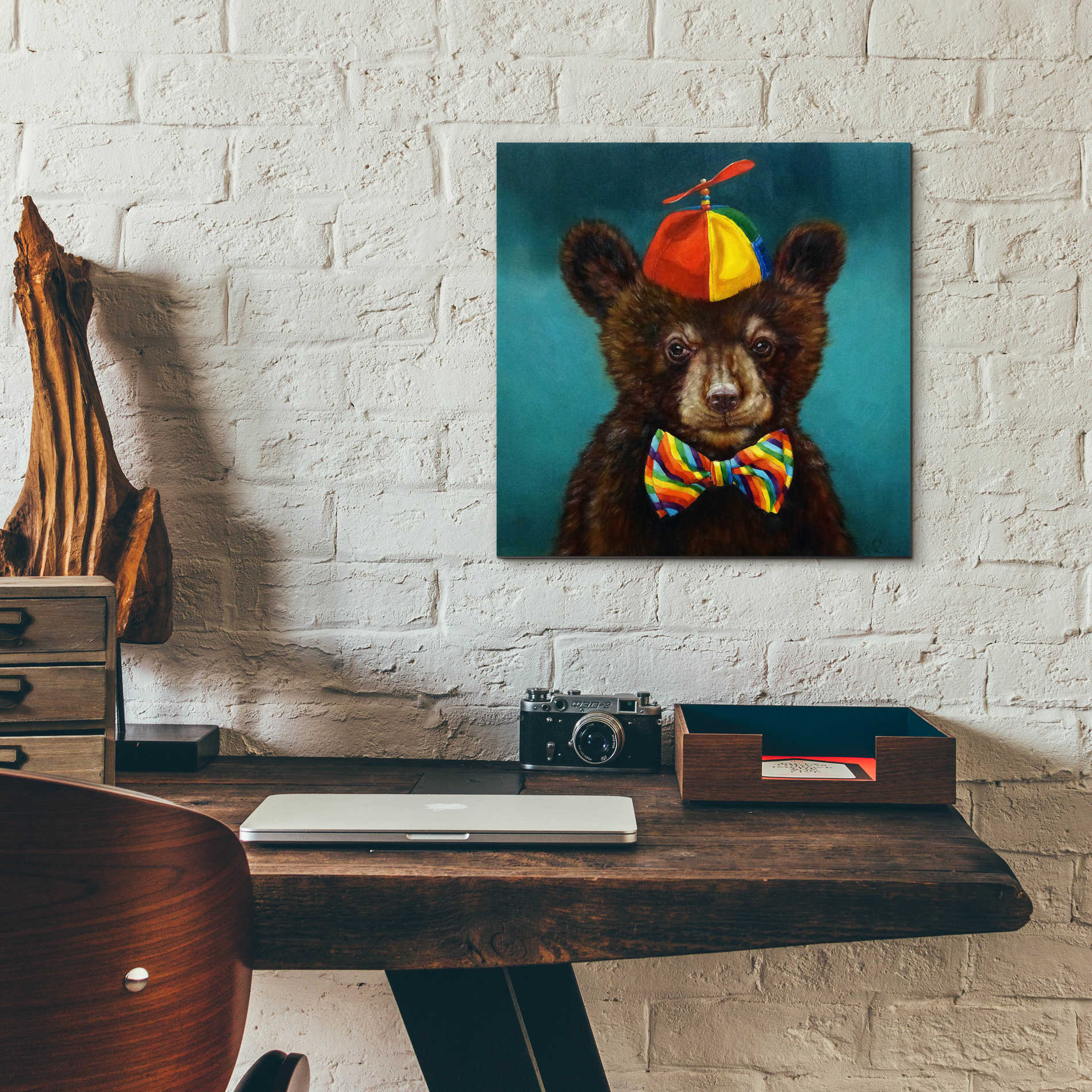 Epic Art 'Baby Bear' by Lucia Heffernan, Acrylic Glass Wall Art,12x12