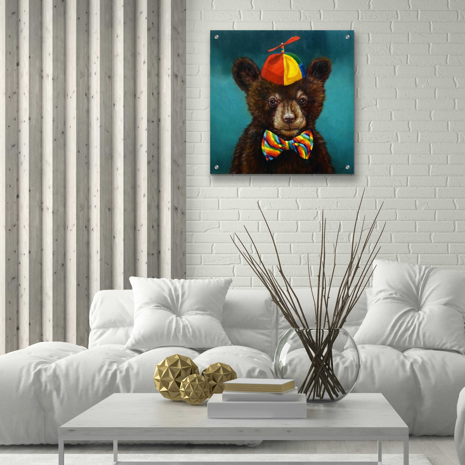 Epic Art 'Baby Bear' by Lucia Heffernan, Acrylic Glass Wall Art,24x24