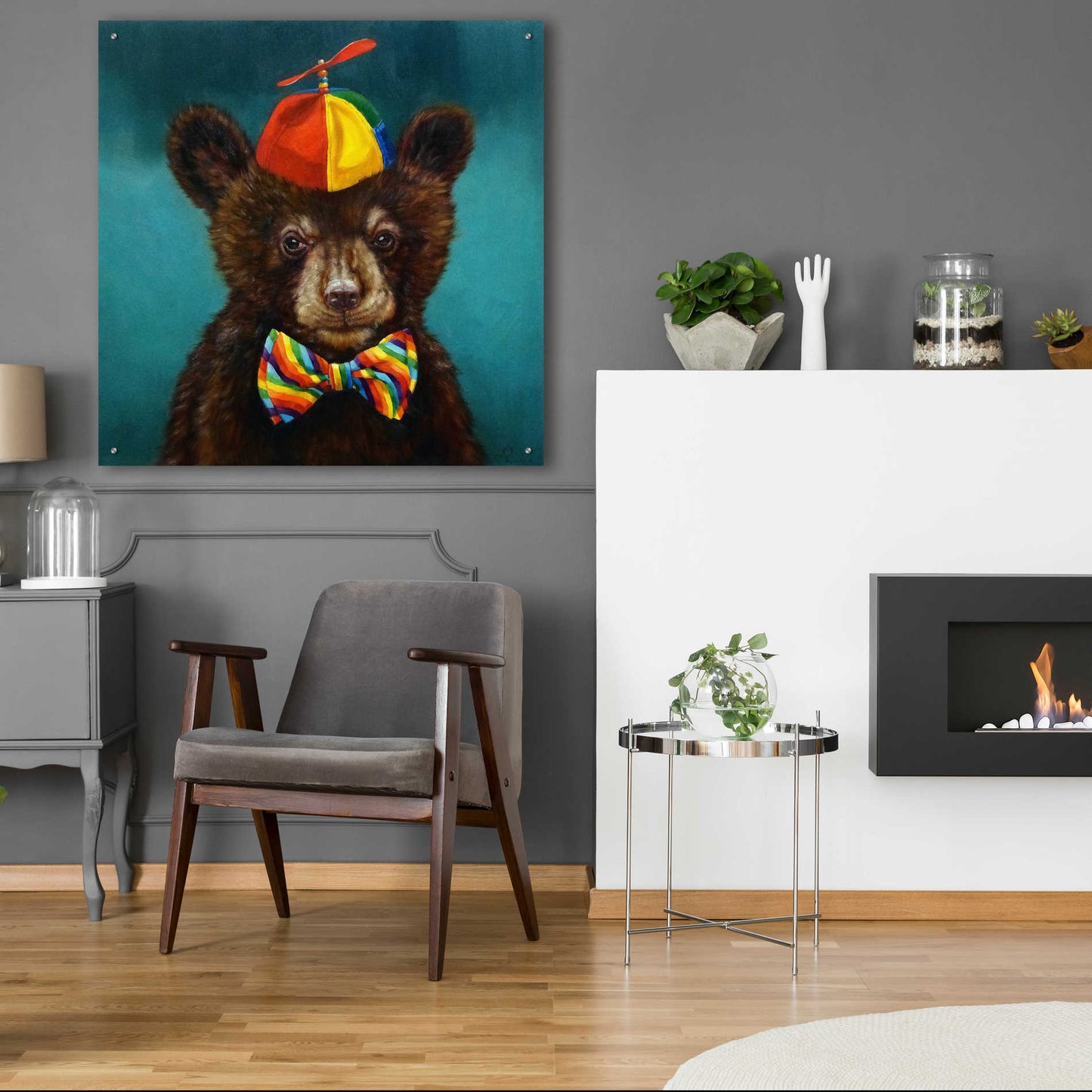 Epic Art 'Baby Bear' by Lucia Heffernan, Acrylic Glass Wall Art,36x36