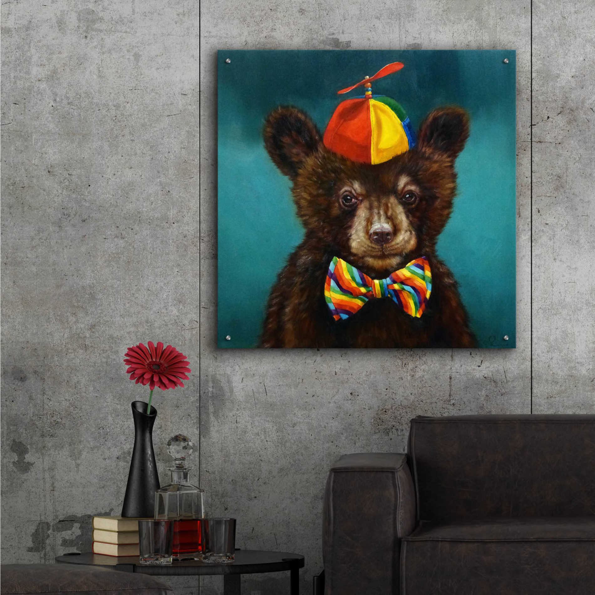 Epic Art 'Baby Bear' by Lucia Heffernan, Acrylic Glass Wall Art,36x36