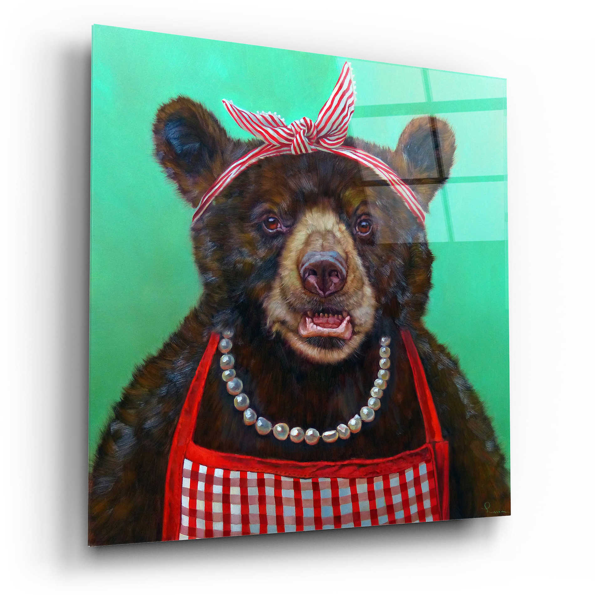 Epic Art 'Mama Bear' by Lucia Heffernan, Acrylic Glass Wall Art,12x12