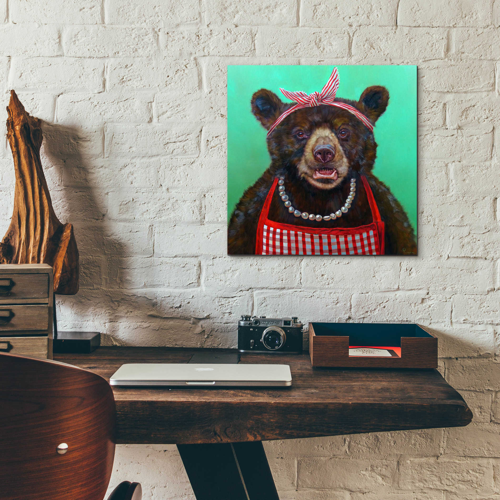 Epic Art 'Mama Bear' by Lucia Heffernan, Acrylic Glass Wall Art,12x12