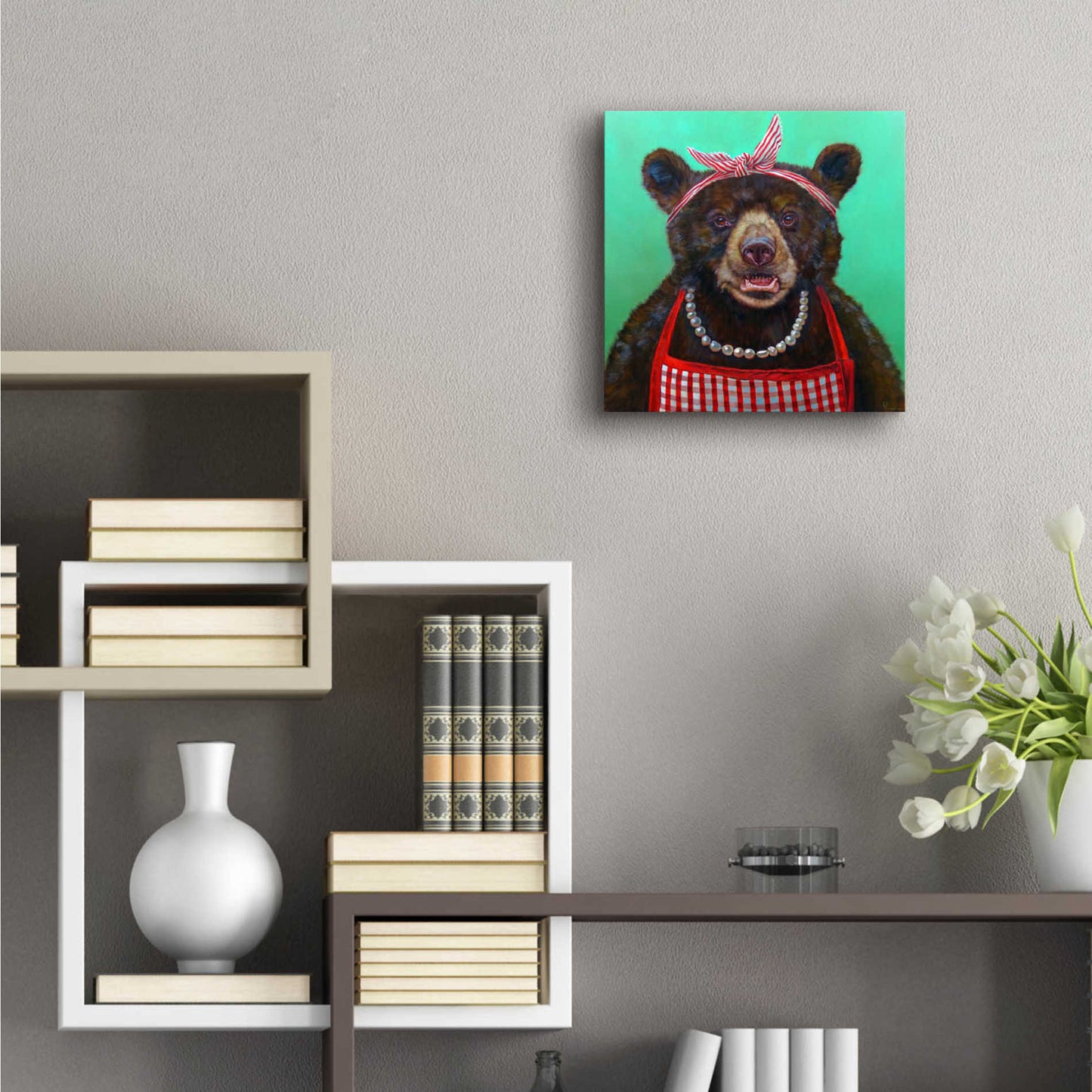 Epic Art 'Mama Bear' by Lucia Heffernan, Acrylic Glass Wall Art,12x12