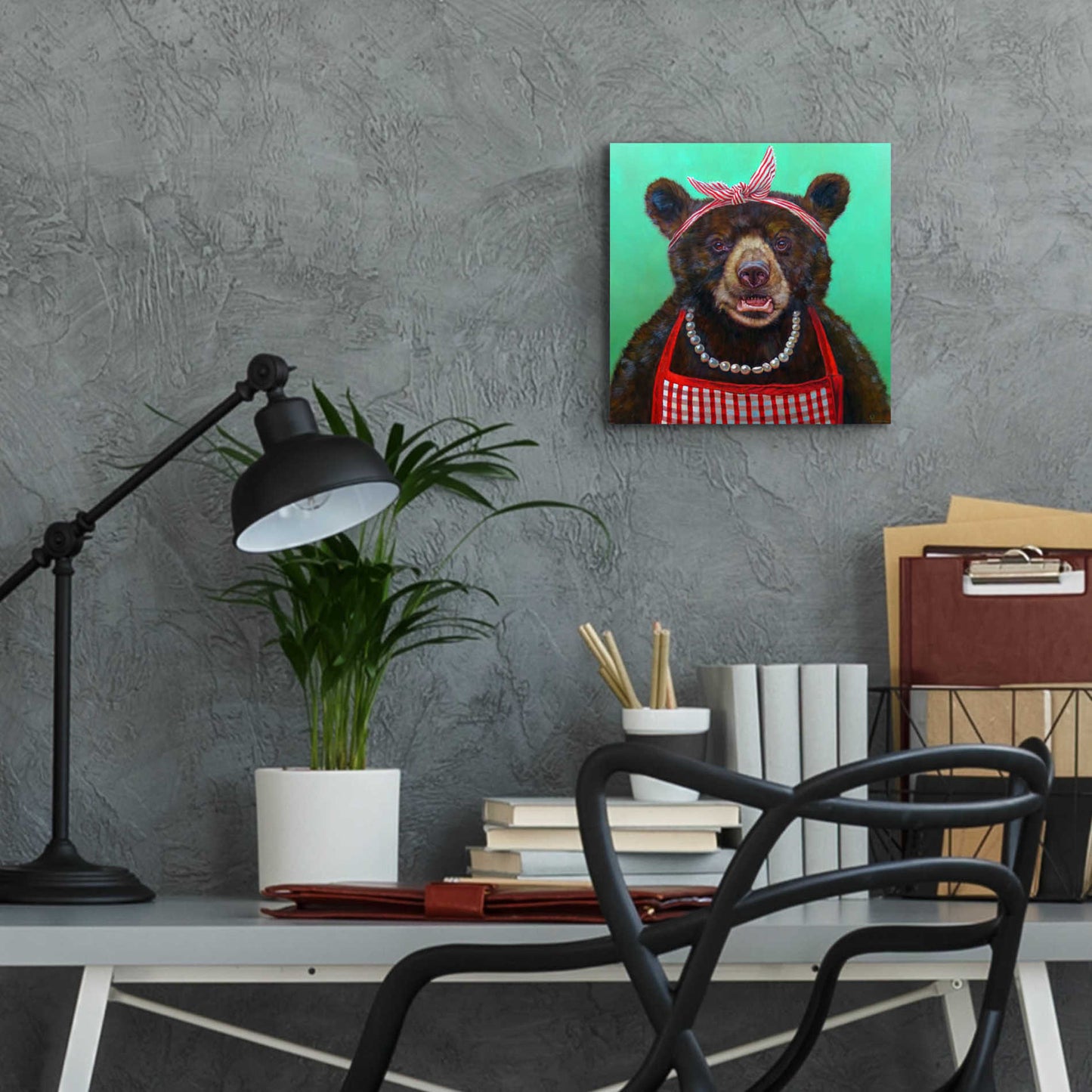 Epic Art 'Mama Bear' by Lucia Heffernan, Acrylic Glass Wall Art,12x12