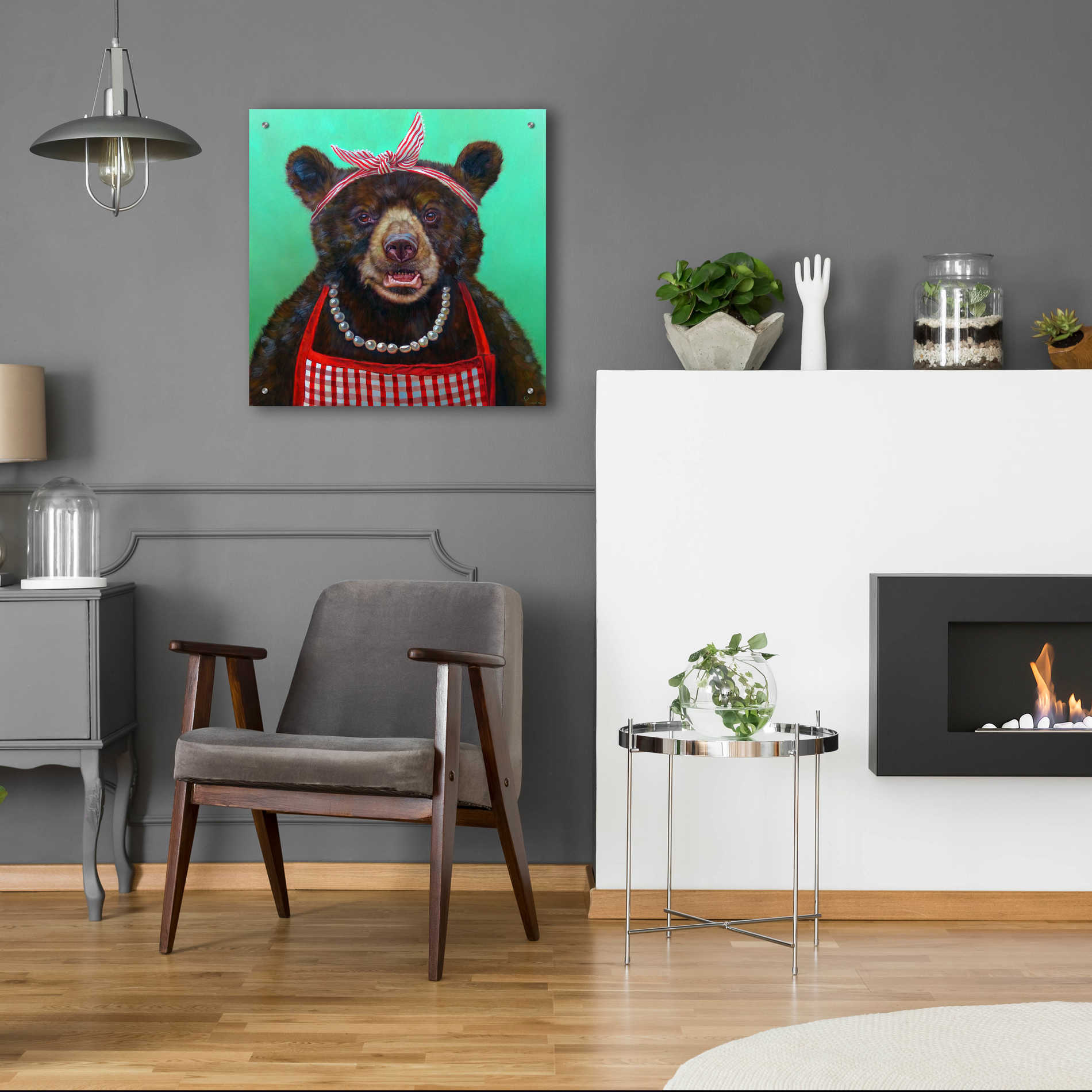 Epic Art 'Mama Bear' by Lucia Heffernan, Acrylic Glass Wall Art,24x24