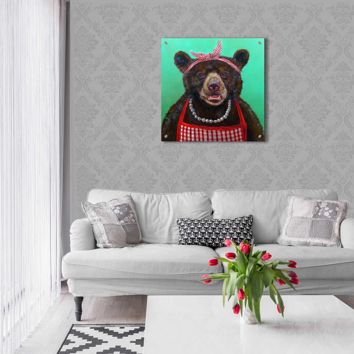 Epic Art 'Mama Bear' by Lucia Heffernan, Acrylic Glass Wall Art,24x24