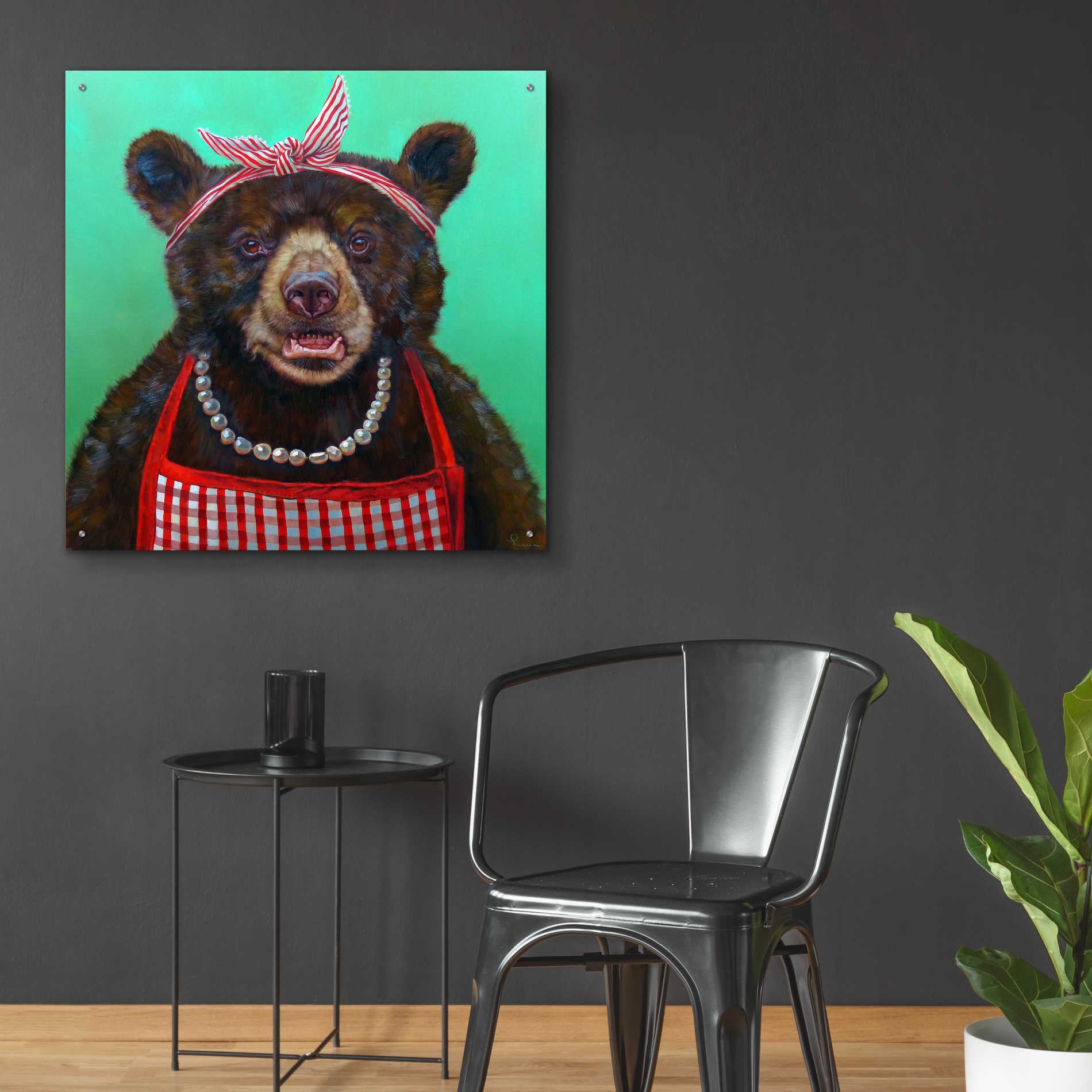 Epic Art 'Mama Bear' by Lucia Heffernan, Acrylic Glass Wall Art,36x36