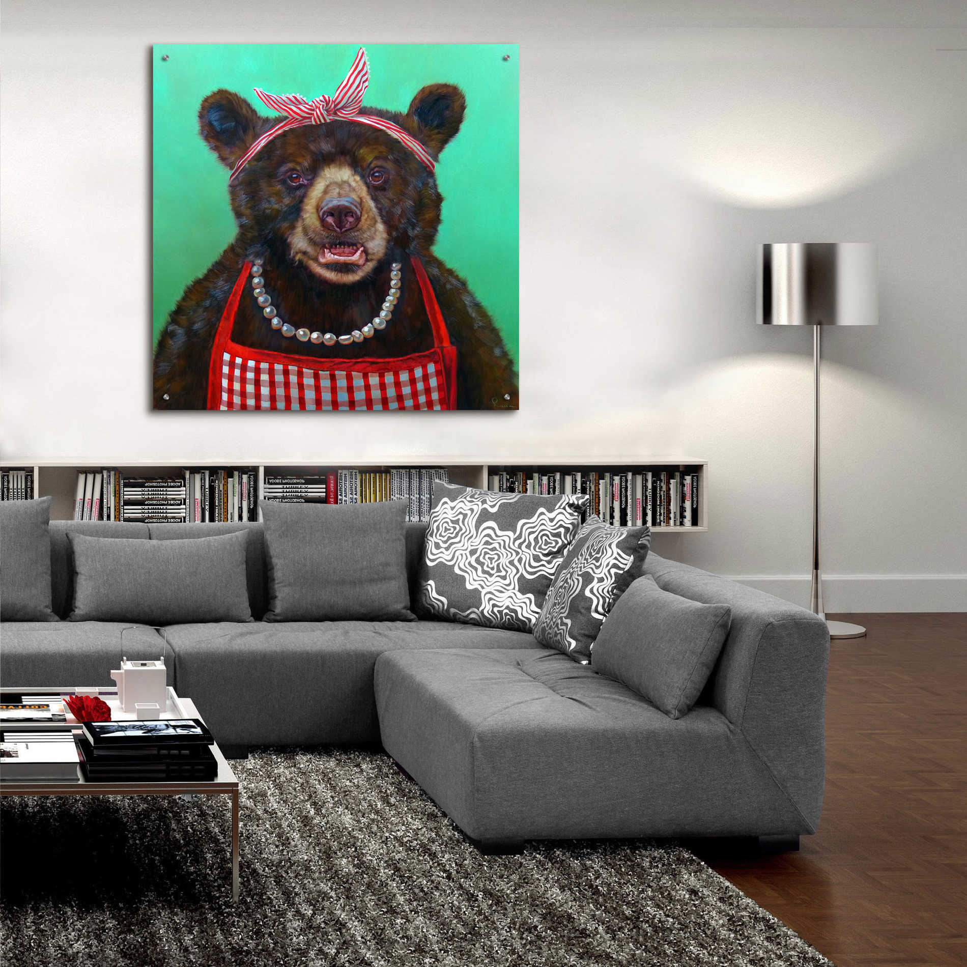 Epic Art 'Mama Bear' by Lucia Heffernan, Acrylic Glass Wall Art,36x36