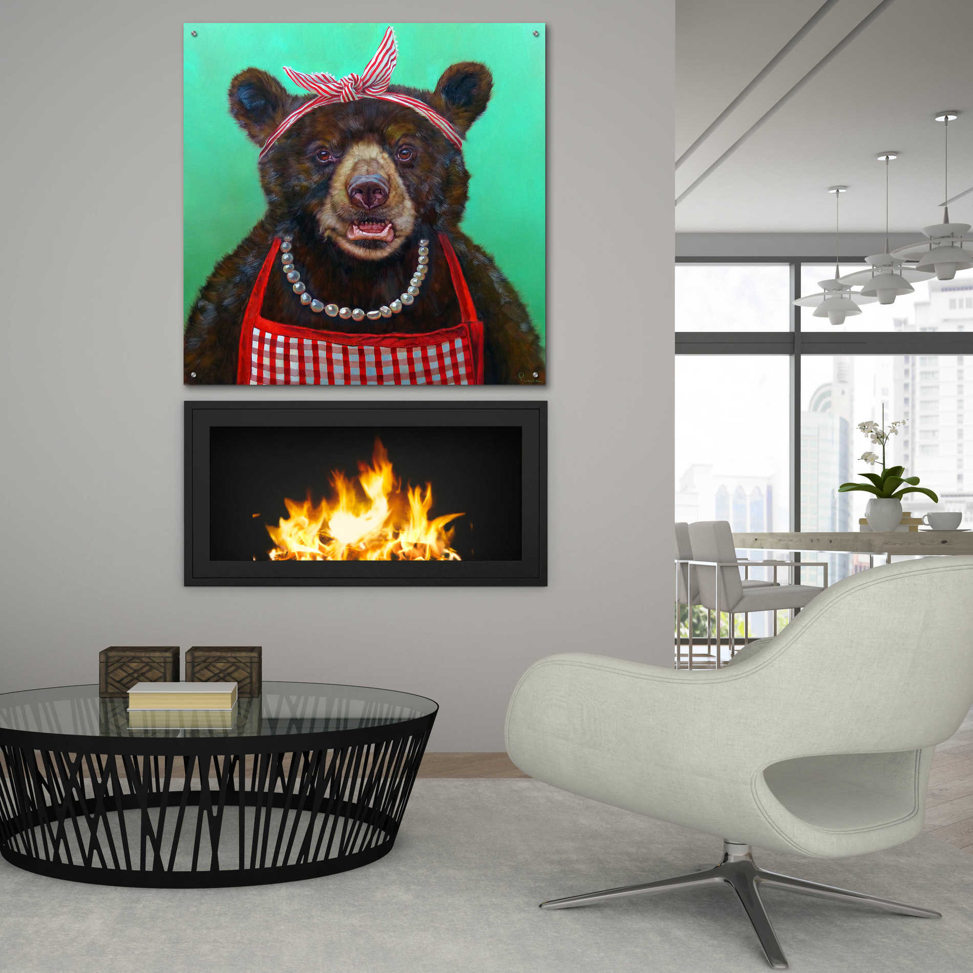 Epic Art 'Mama Bear' by Lucia Heffernan, Acrylic Glass Wall Art,36x36