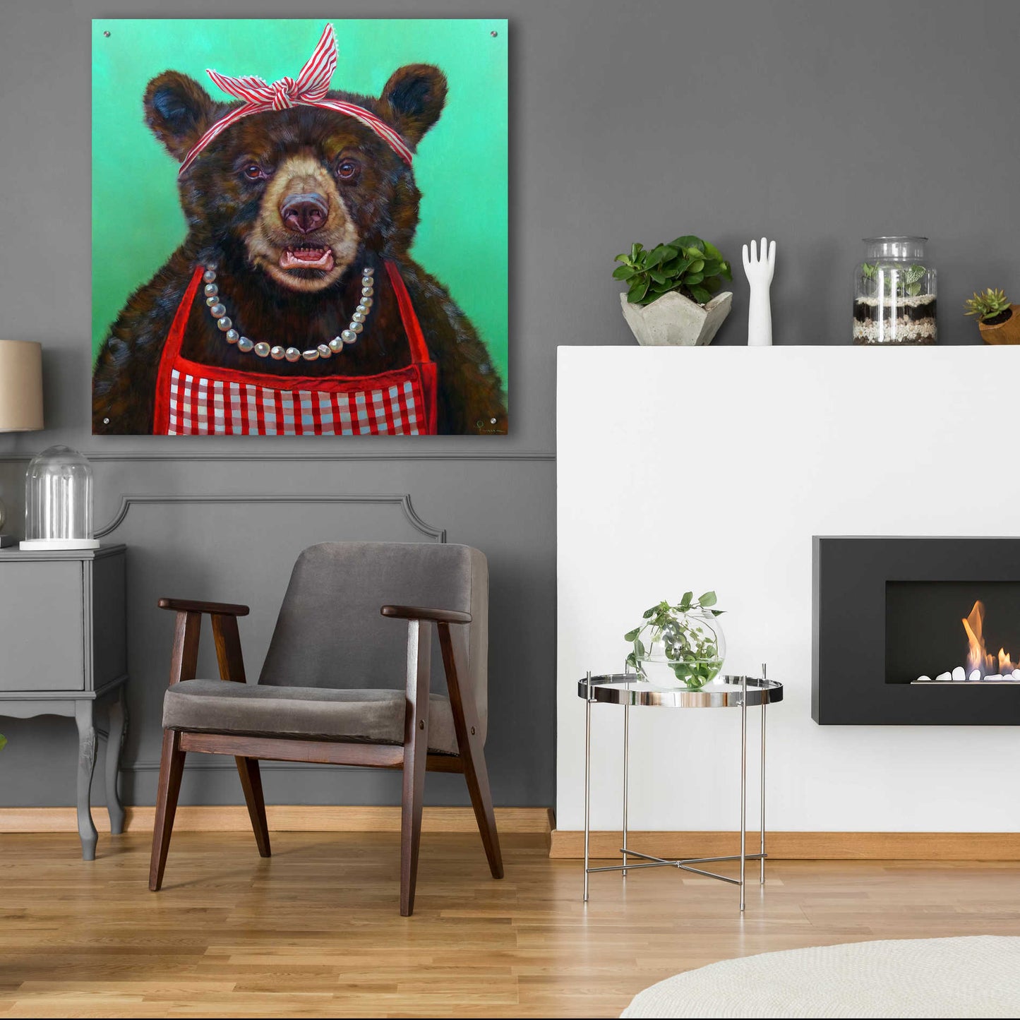 Epic Art 'Mama Bear' by Lucia Heffernan, Acrylic Glass Wall Art,36x36