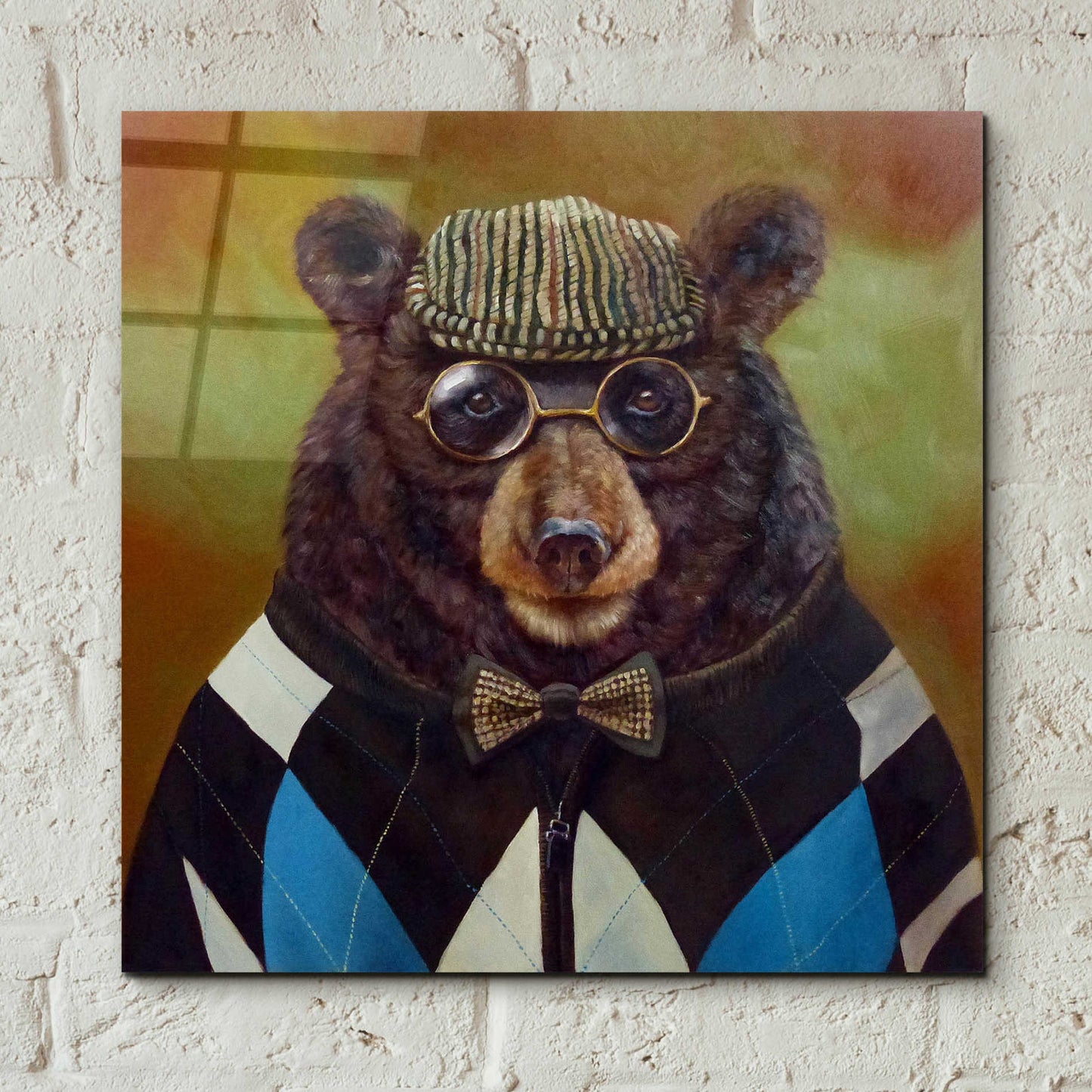 Epic Art 'Papa Bear' by Lucia Heffernan, Acrylic Glass Wall Art,12x12