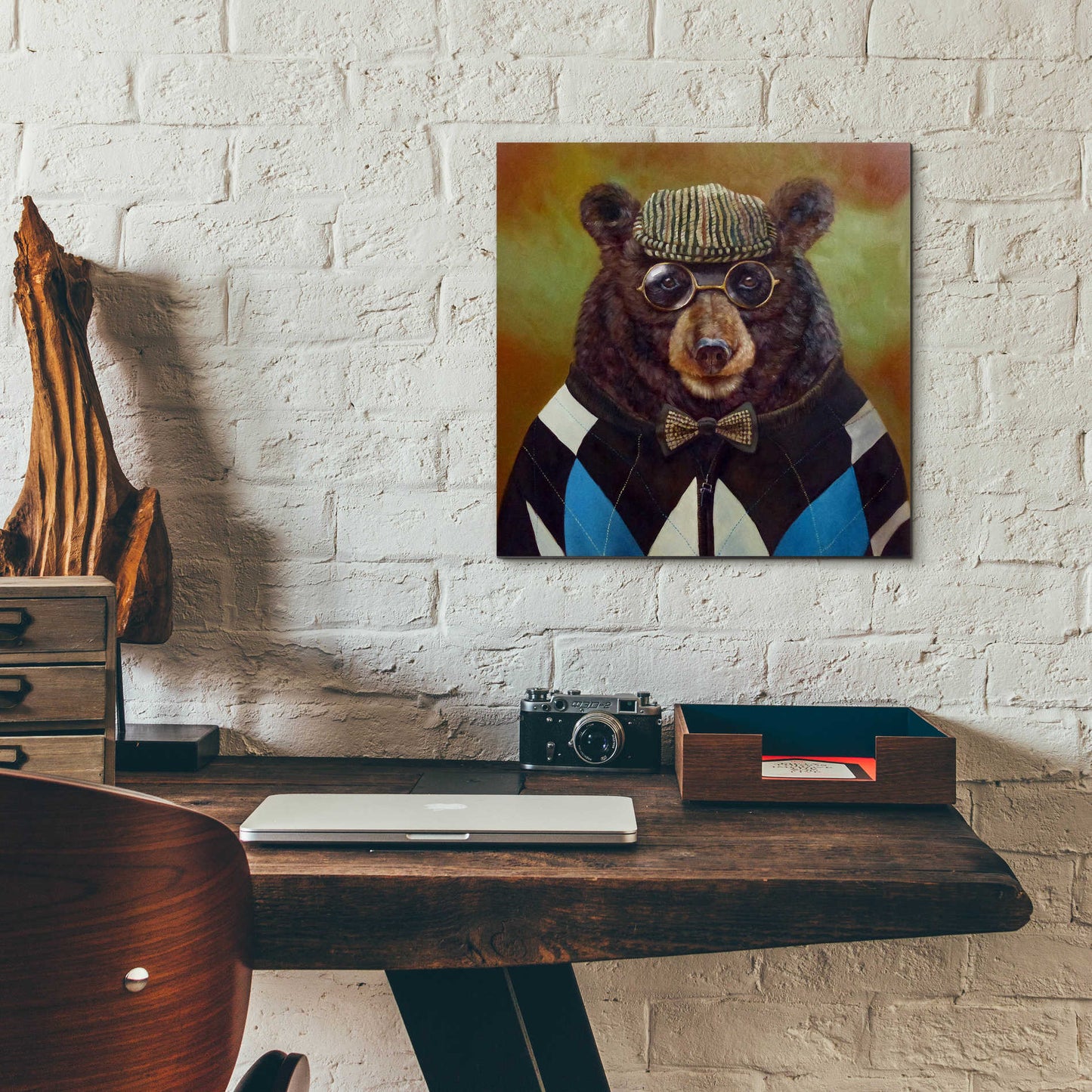 Epic Art 'Papa Bear' by Lucia Heffernan, Acrylic Glass Wall Art,12x12