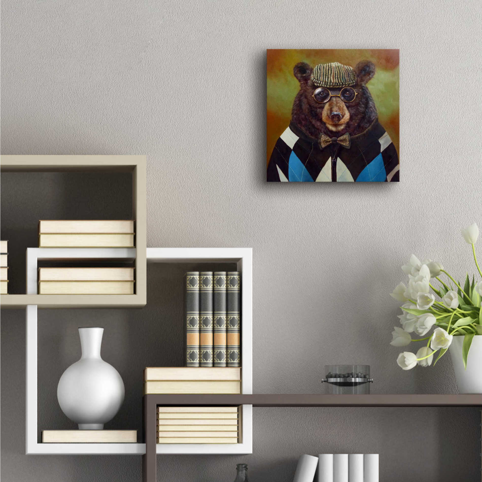 Epic Art 'Papa Bear' by Lucia Heffernan, Acrylic Glass Wall Art,12x12