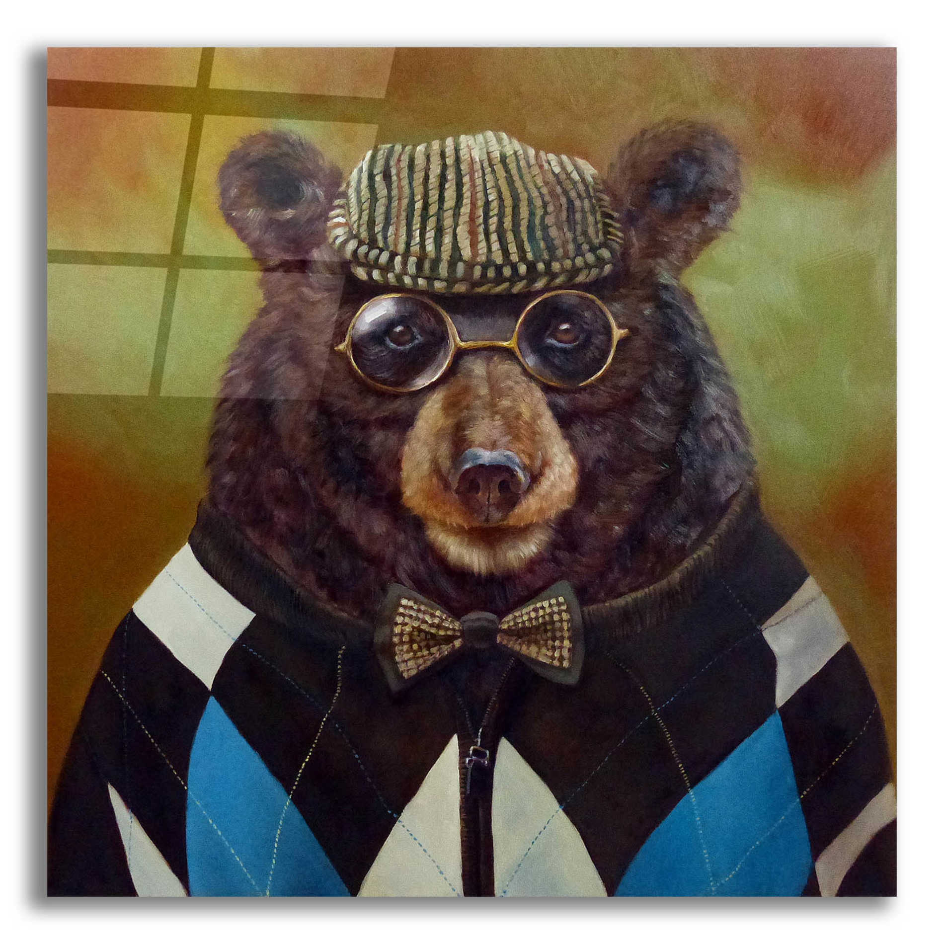 Epic Art 'Papa Bear' by Lucia Heffernan, Acrylic Glass Wall Art,12x12