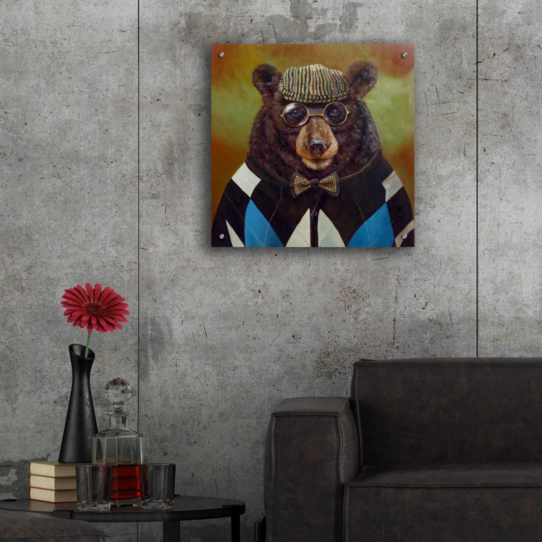 Epic Art 'Papa Bear' by Lucia Heffernan, Acrylic Glass Wall Art,24x24