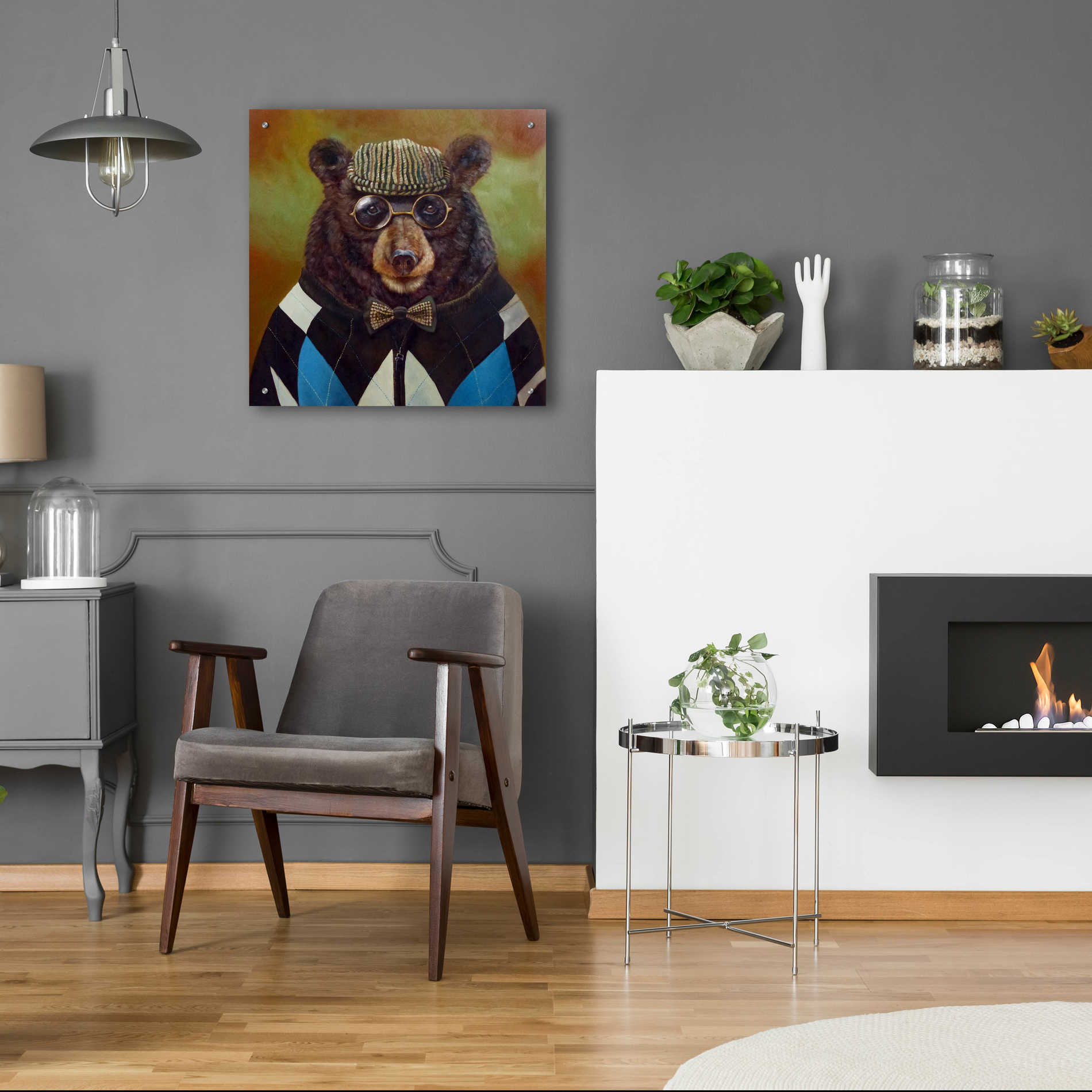 Epic Art 'Papa Bear' by Lucia Heffernan, Acrylic Glass Wall Art,24x24