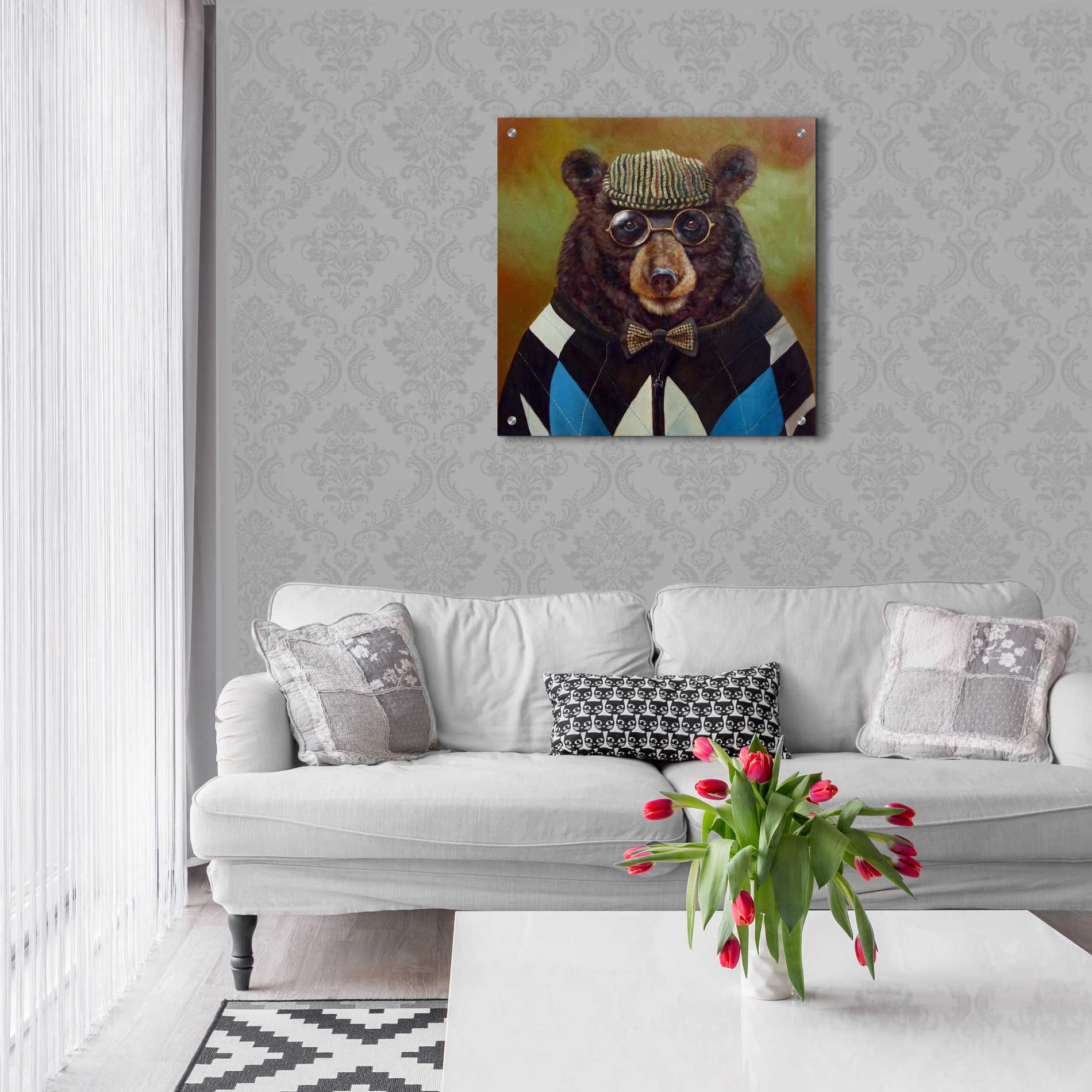 Epic Art 'Papa Bear' by Lucia Heffernan, Acrylic Glass Wall Art,24x24