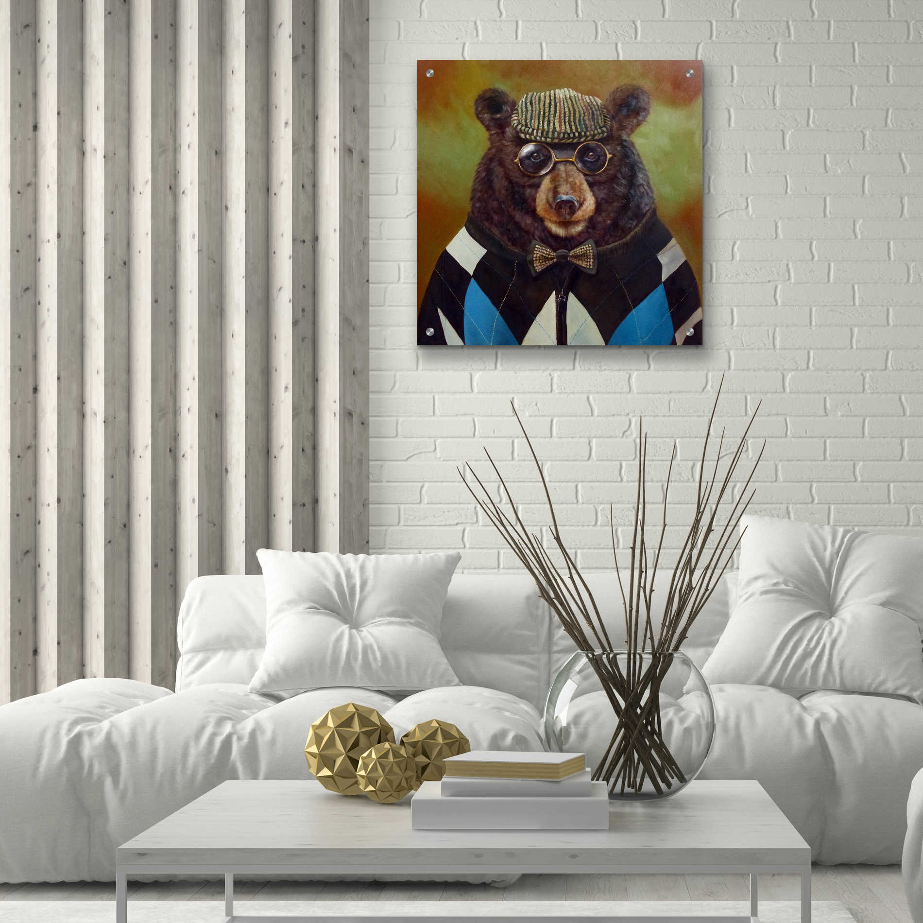 Epic Art 'Papa Bear' by Lucia Heffernan, Acrylic Glass Wall Art,24x24