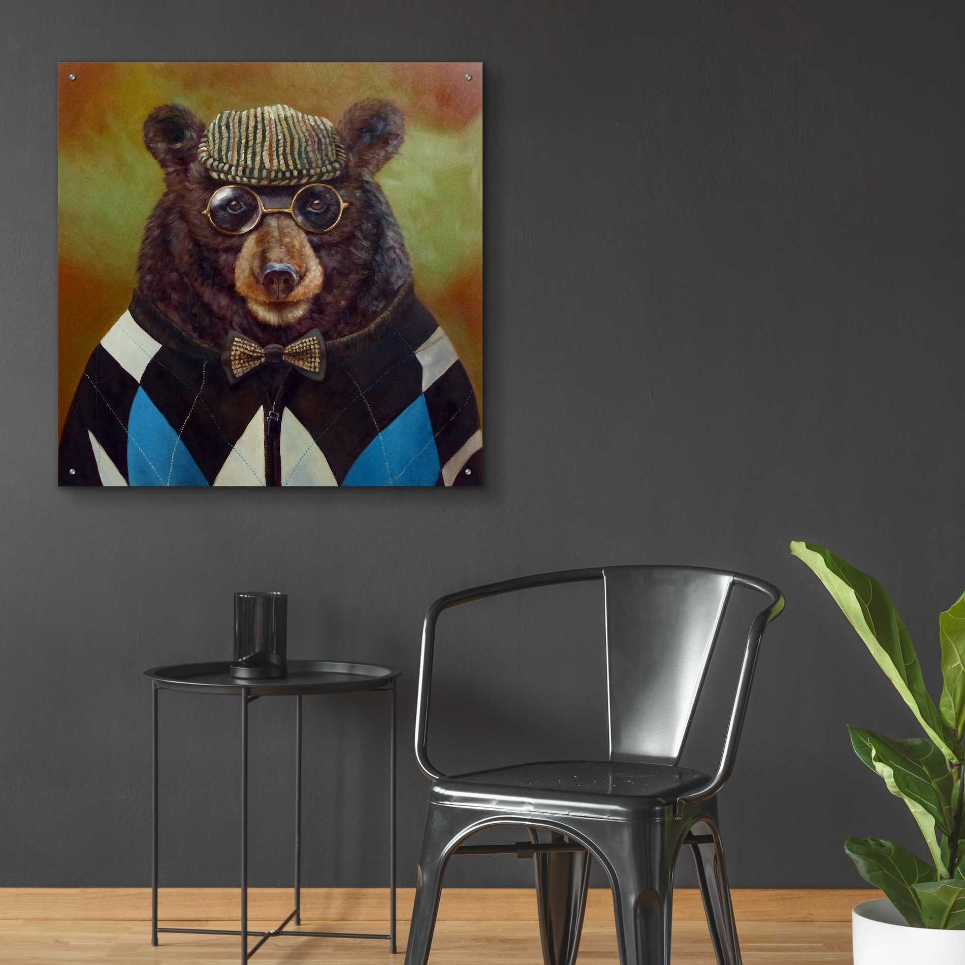 Epic Art 'Papa Bear' by Lucia Heffernan, Acrylic Glass Wall Art,36x36