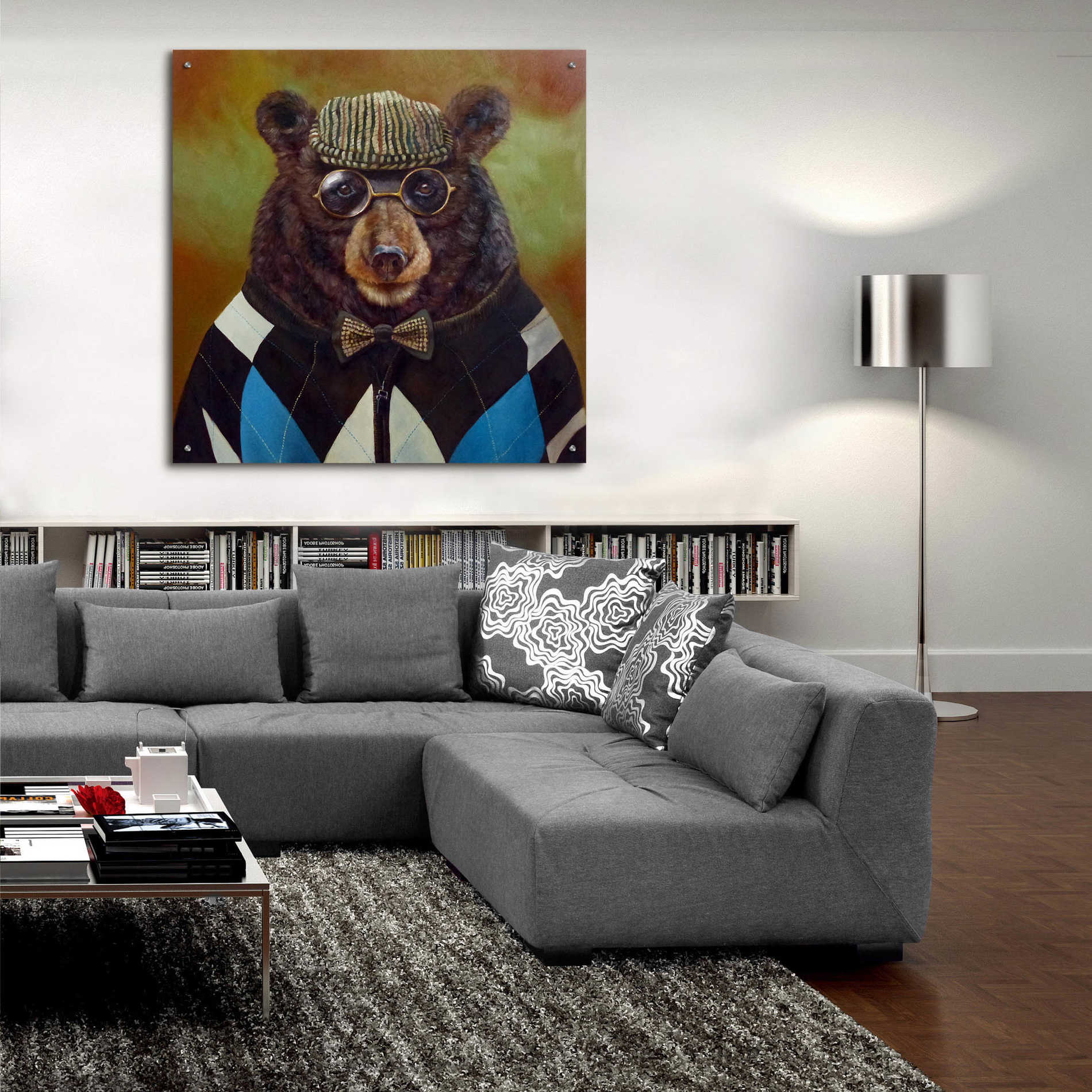 Epic Art 'Papa Bear' by Lucia Heffernan, Acrylic Glass Wall Art,36x36