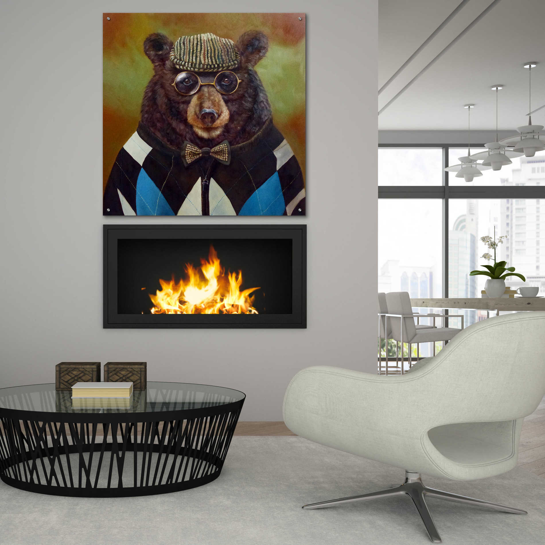 Epic Art 'Papa Bear' by Lucia Heffernan, Acrylic Glass Wall Art,36x36