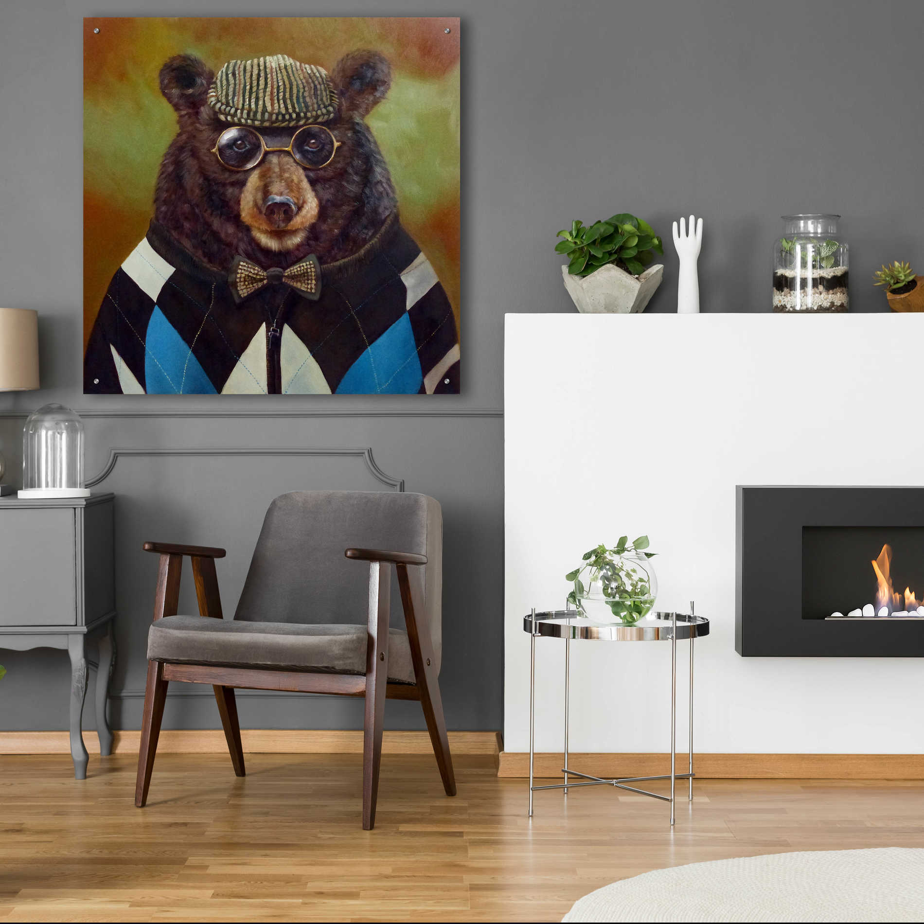 Epic Art 'Papa Bear' by Lucia Heffernan, Acrylic Glass Wall Art,36x36