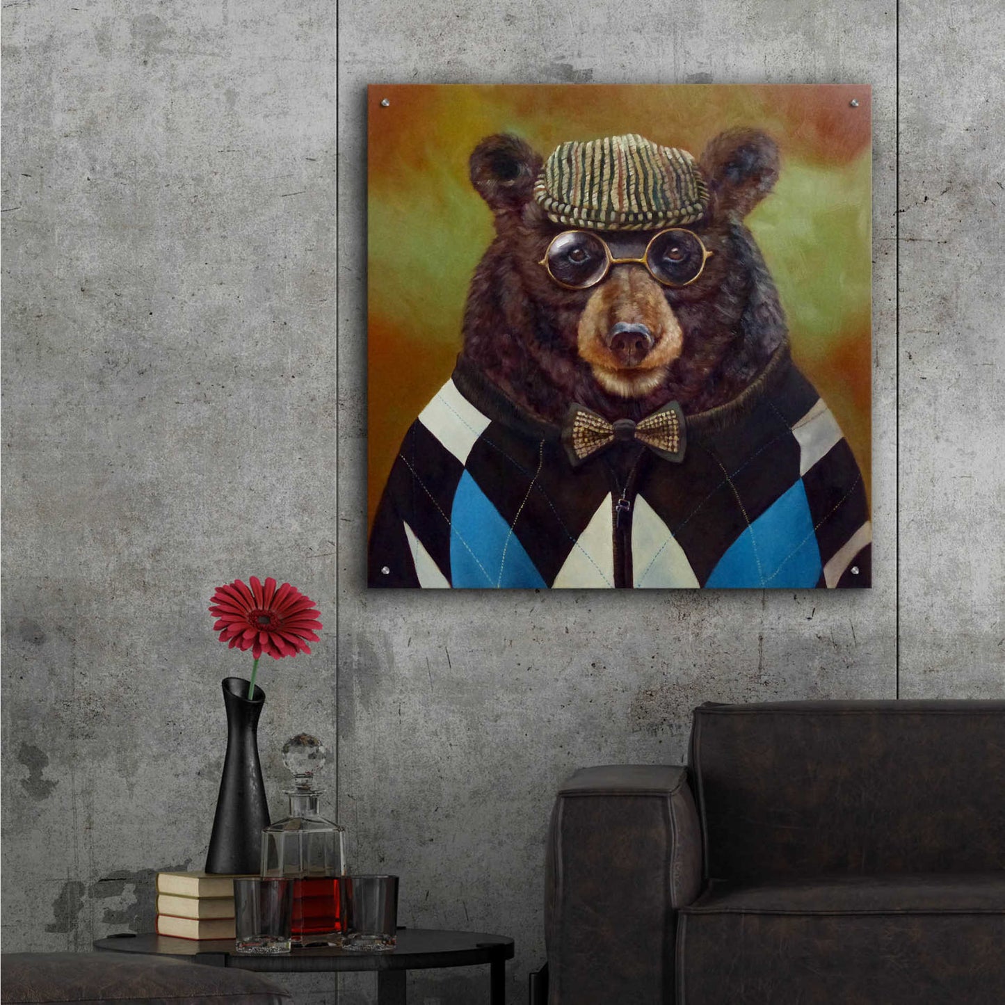 Epic Art 'Papa Bear' by Lucia Heffernan, Acrylic Glass Wall Art,36x36