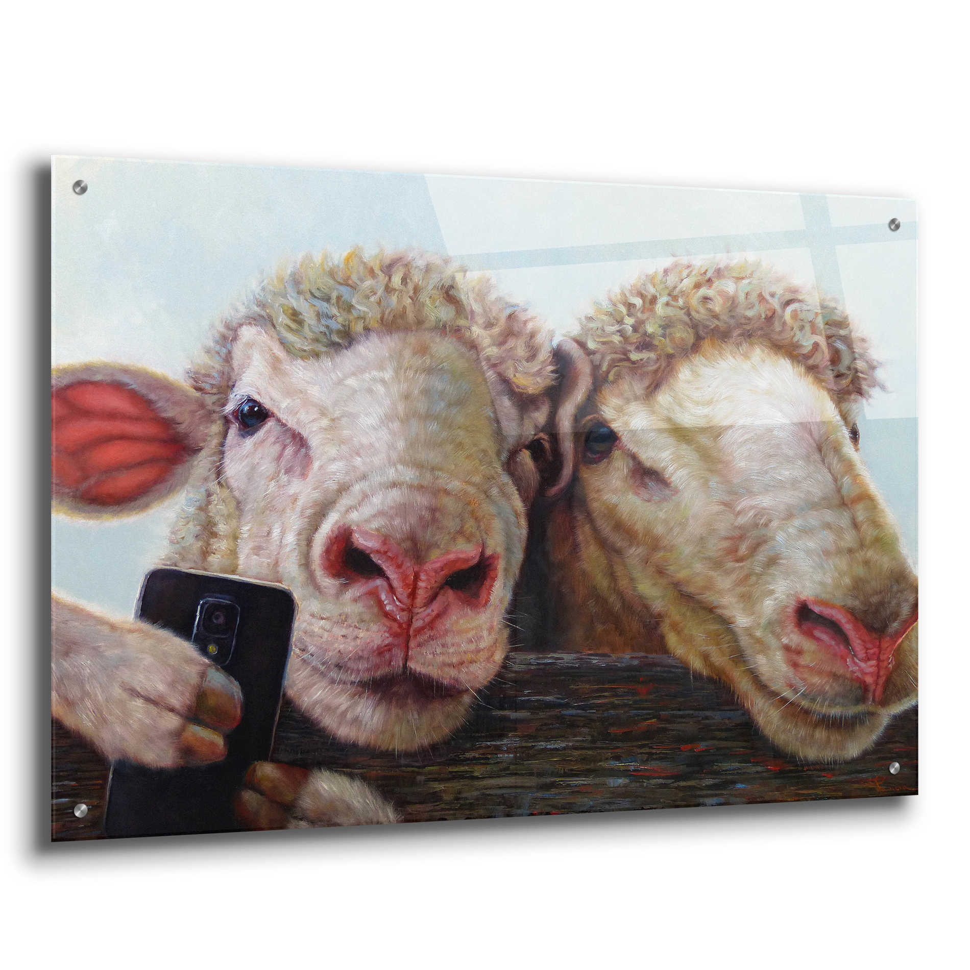 Epic Art 'Selfie' by Lucia Heffernan, Acrylic Glass Wall Art,36x24