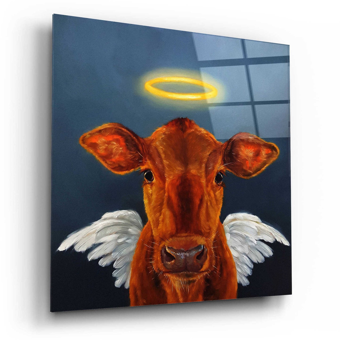 Epic Art 'Holy Cow' by Lucia Heffernan, Acrylic Glass Wall Art,12x12