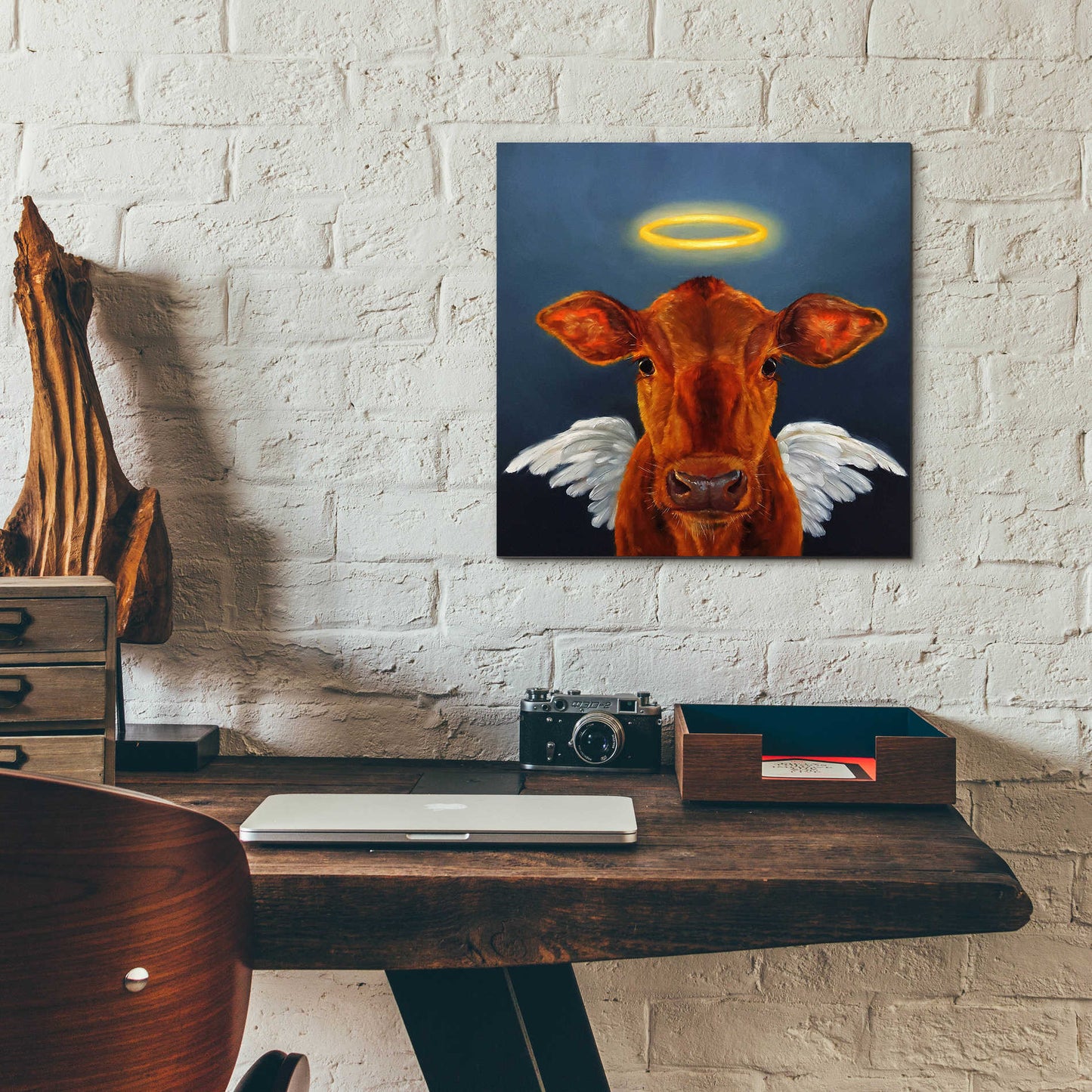 Epic Art 'Holy Cow' by Lucia Heffernan, Acrylic Glass Wall Art,12x12