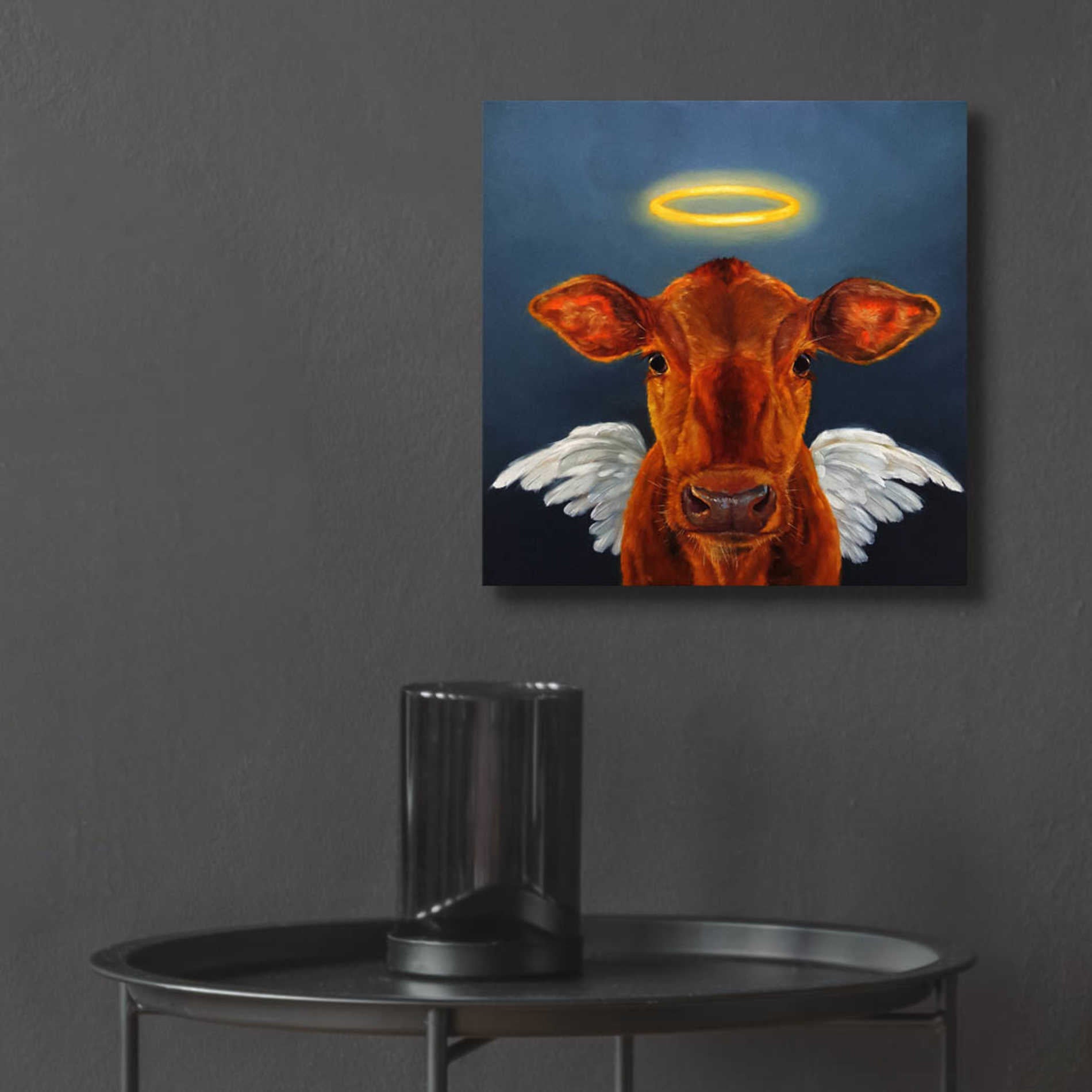 Epic Art 'Holy Cow' by Lucia Heffernan, Acrylic Glass Wall Art,12x12